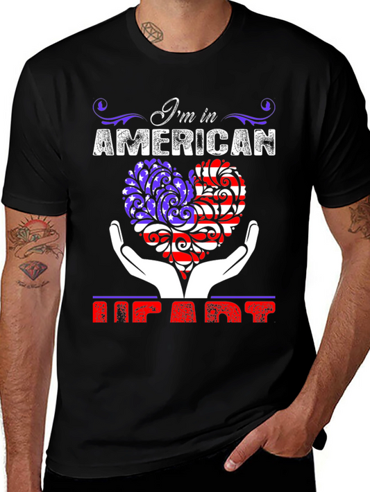 American Heart Patriotic Graphic T-Shirt