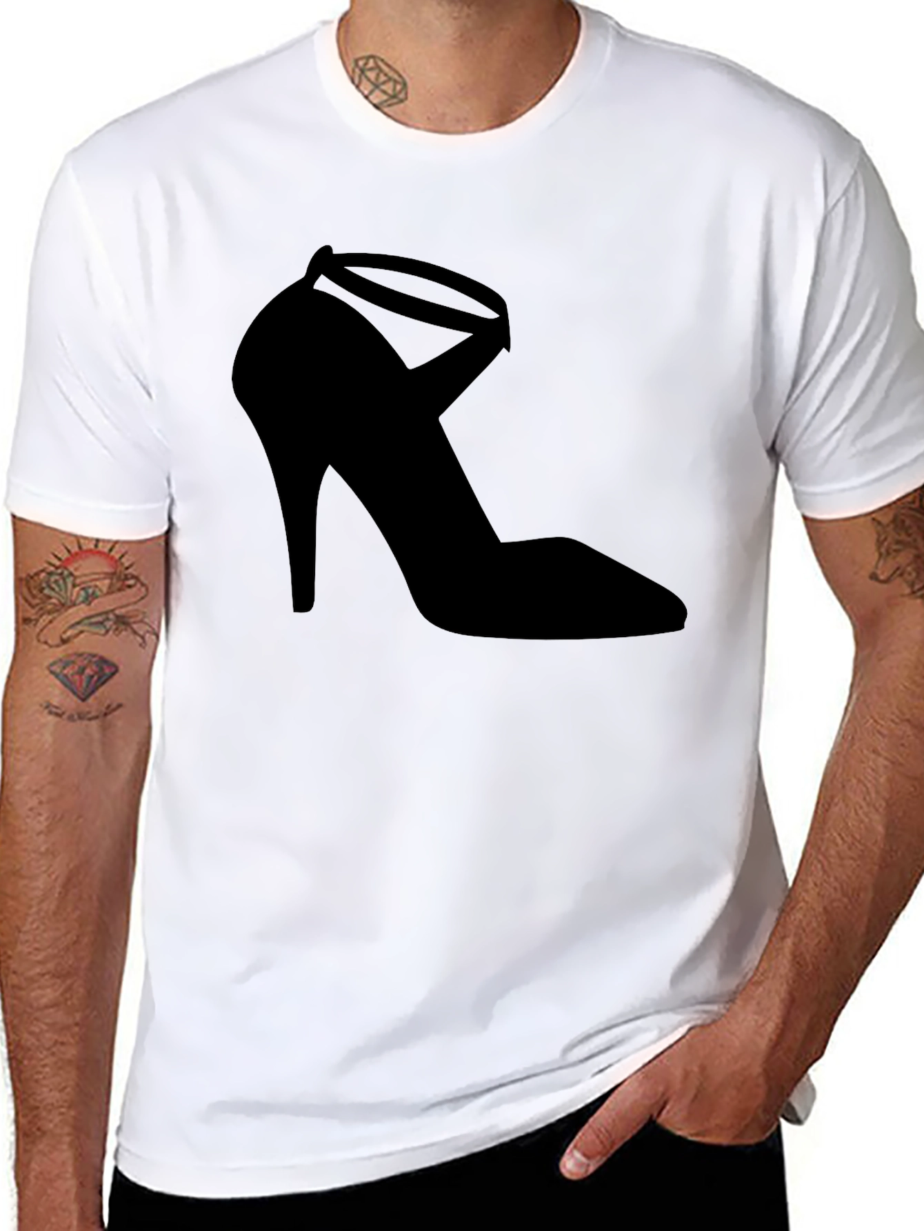 Black High Heel Shoe Graphic T-Shirt