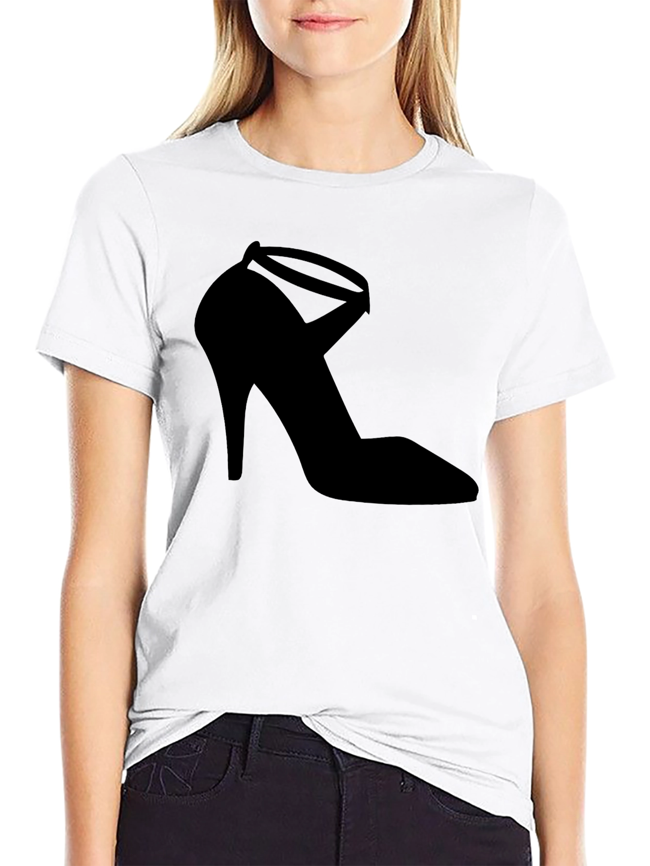 Black High Heel Shoe Graphic T-Shirt
