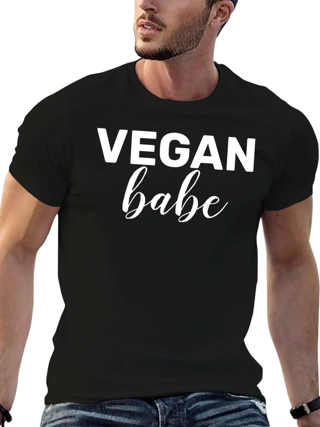 Vegan Babe Black T-Shirt - Stylish & Comfortable