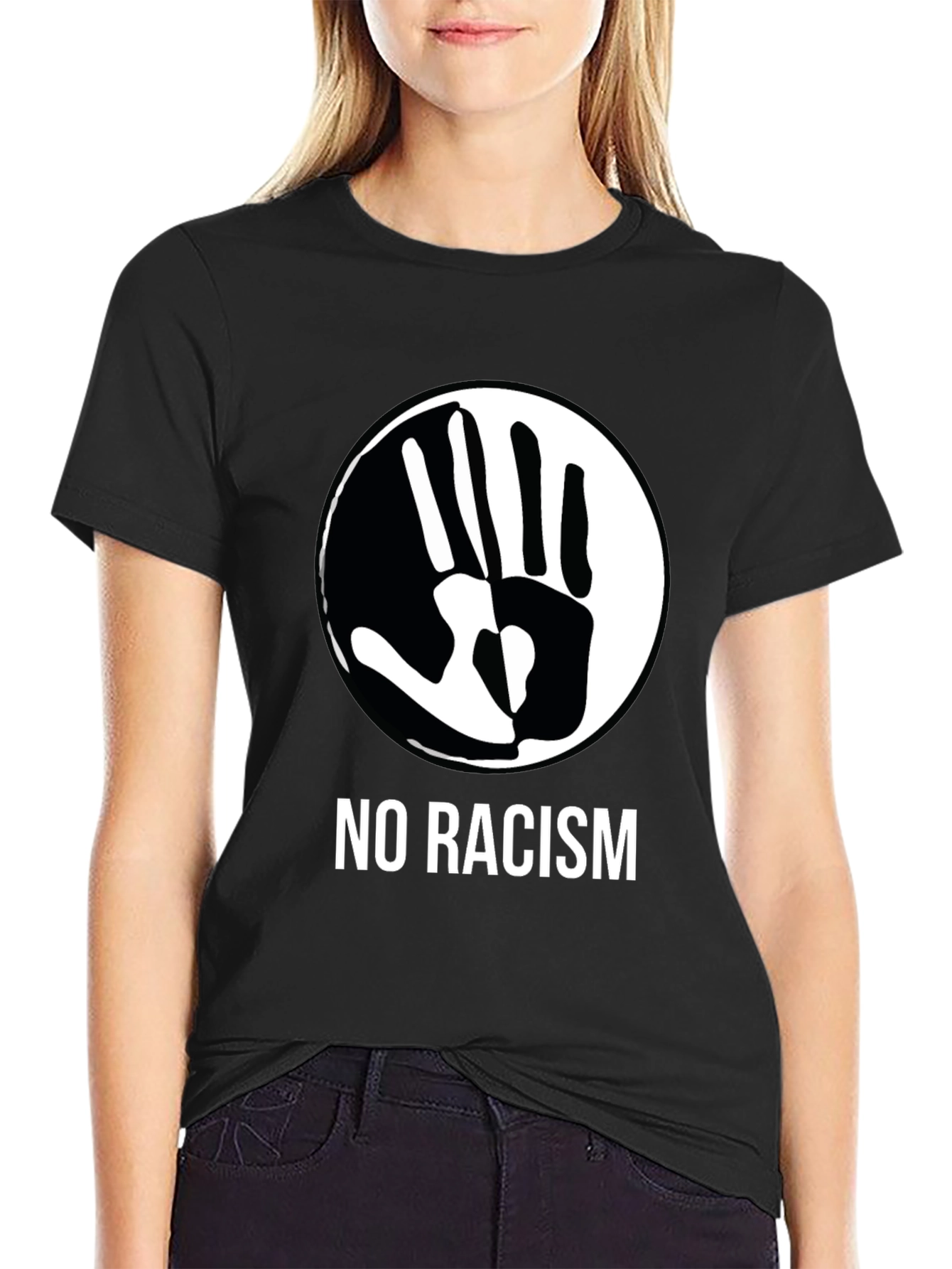 No Racism Graphic Tee - Black
