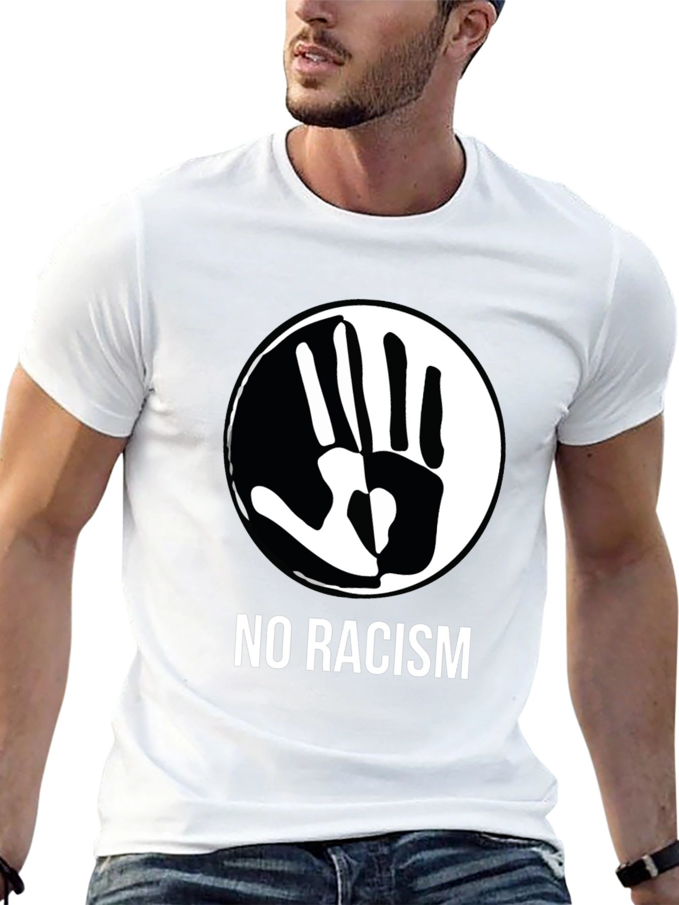 No Racism Graphic Tee - Black