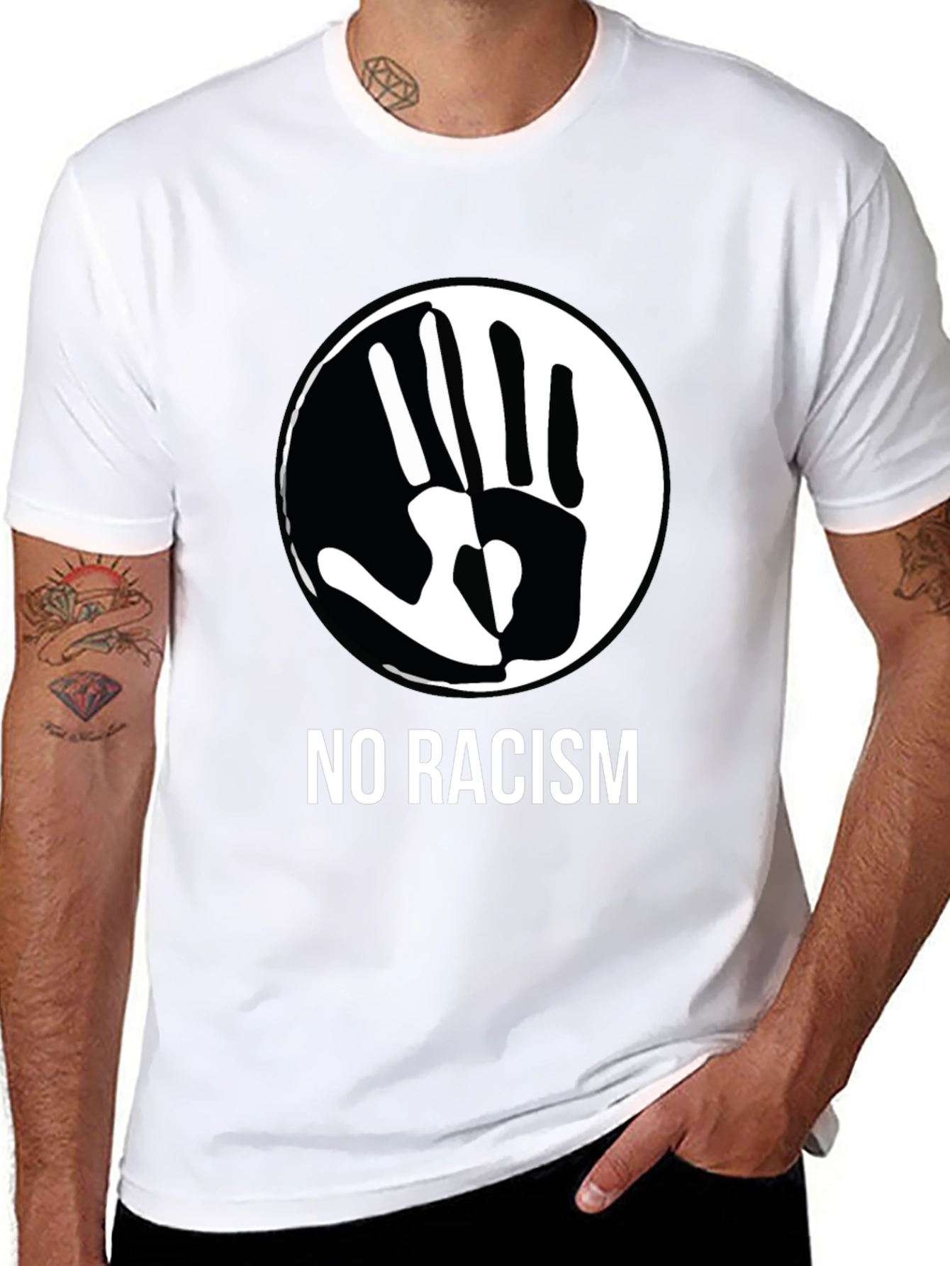 No Racism Graphic Tee - Black