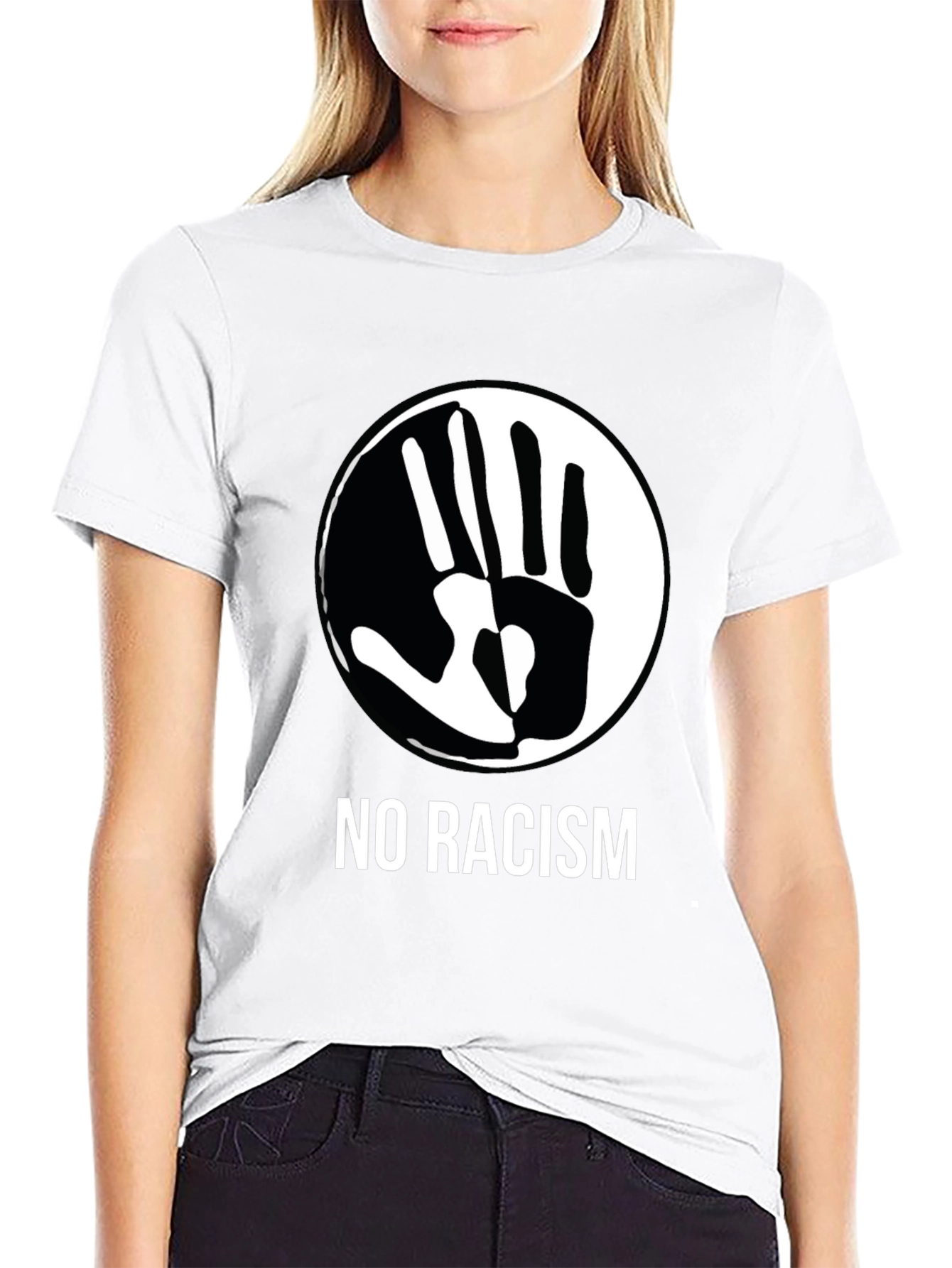 No Racism Graphic Tee - Black