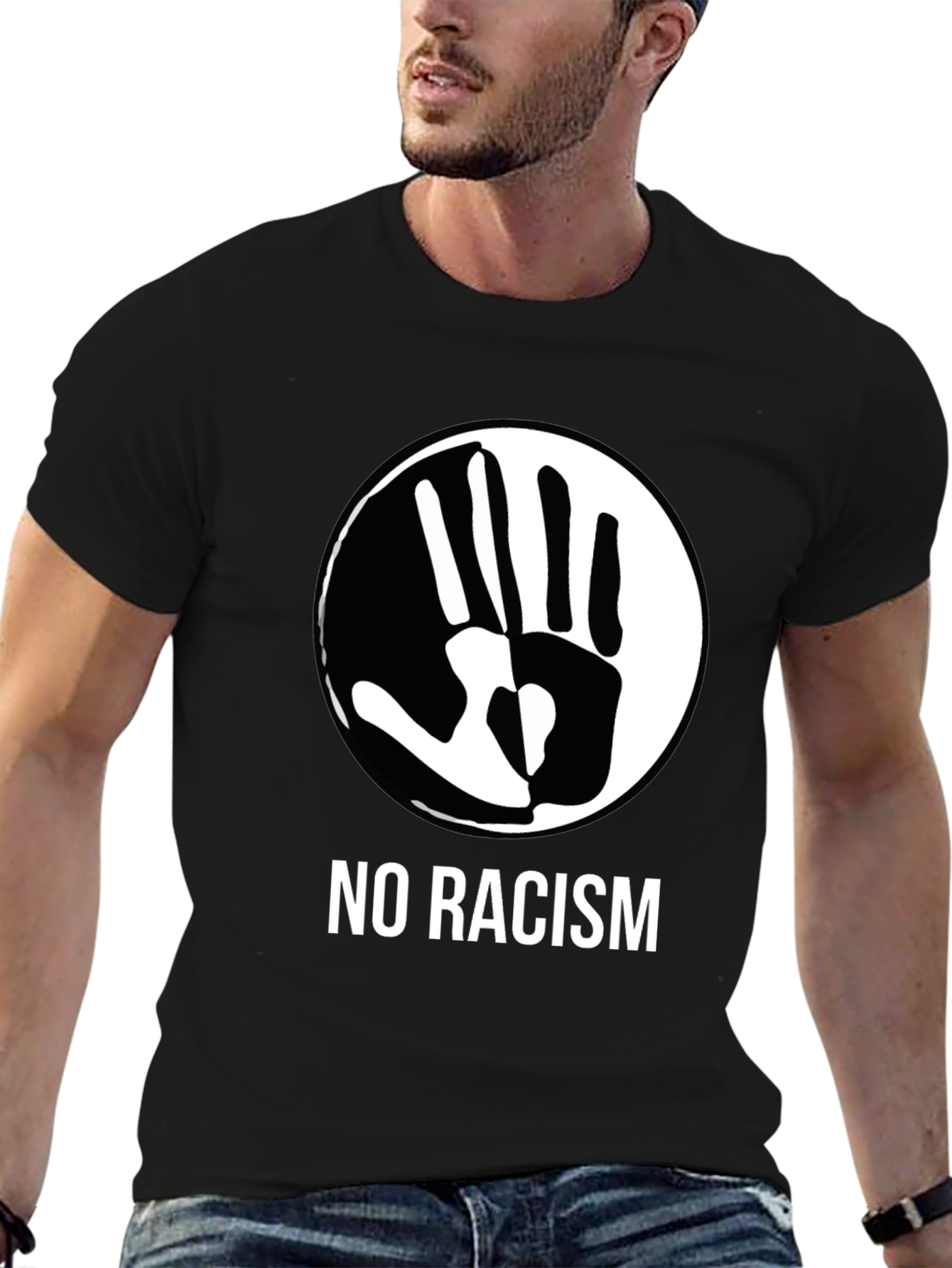 No Racism Graphic Tee - Black