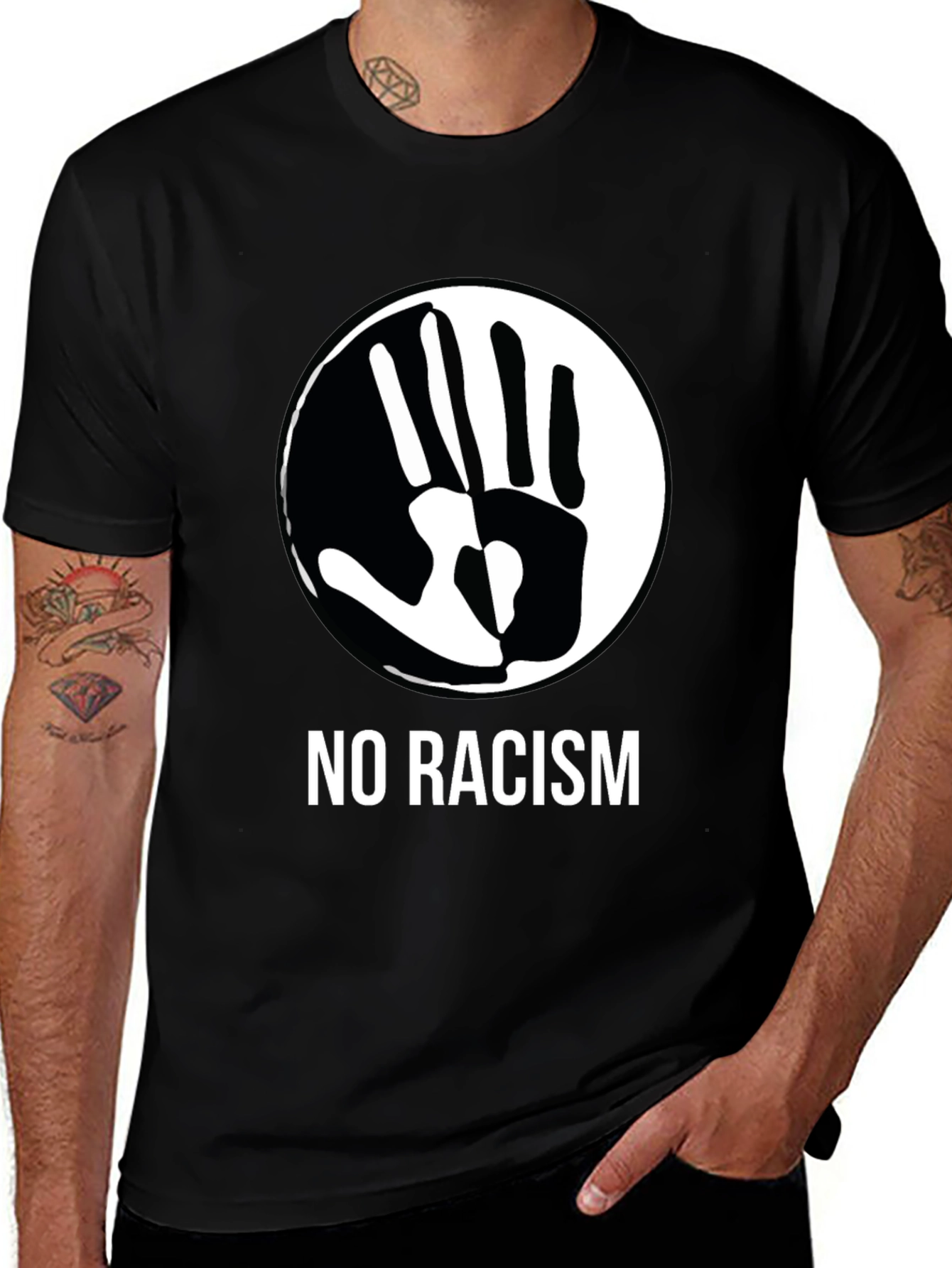 No Racism Graphic Tee - Black