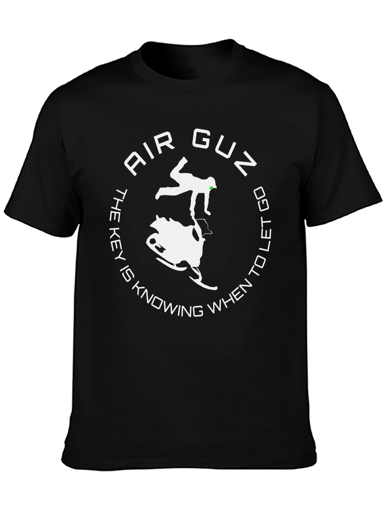 Air Guz T-Shirt Snowmobile Key to Let Go Black