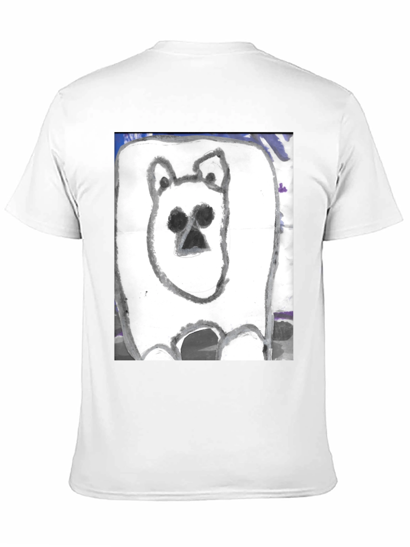 Hand-Drawn Bear Graphic T-Shirt