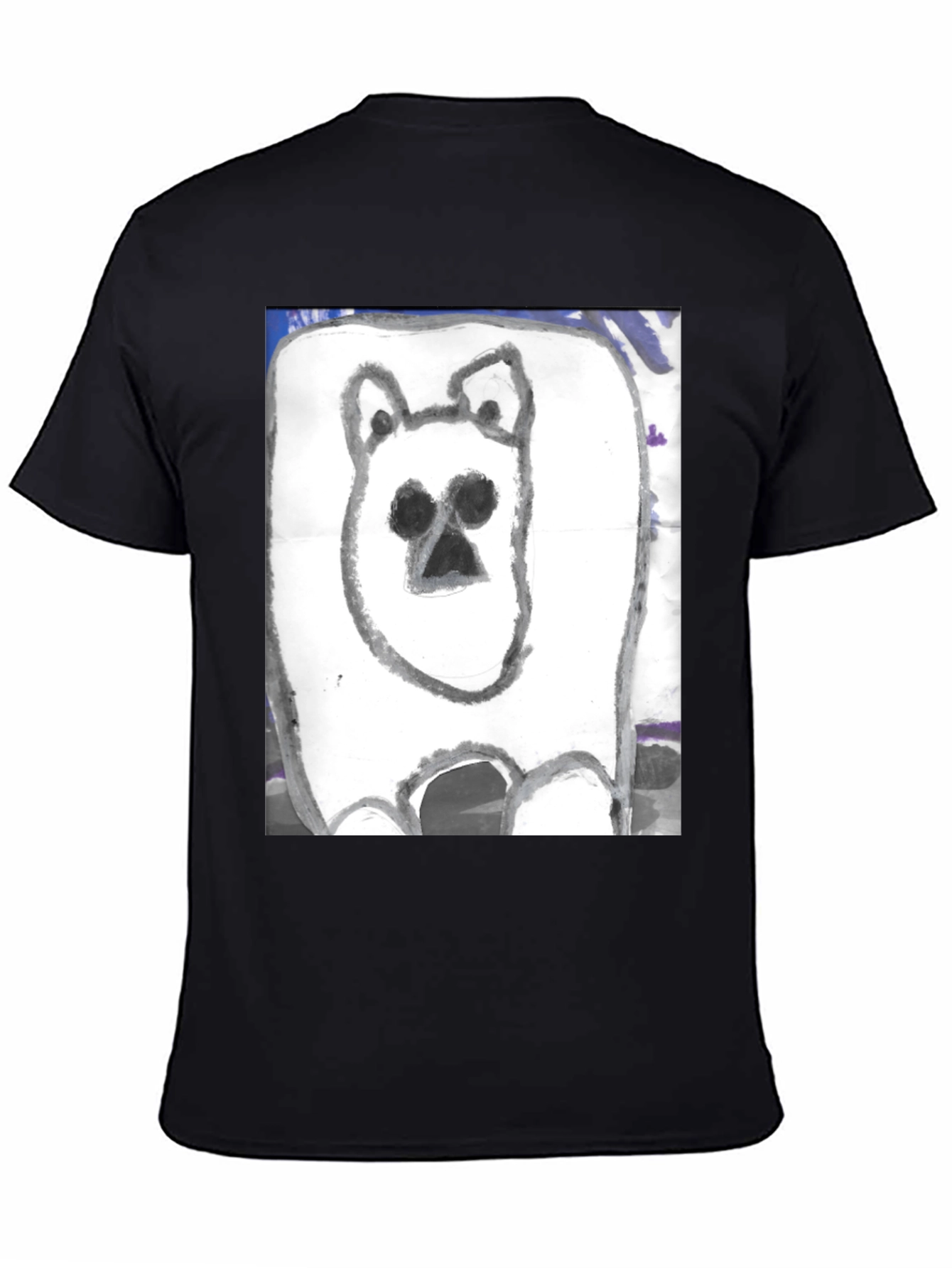 Hand-Drawn Bear Graphic T-Shirt