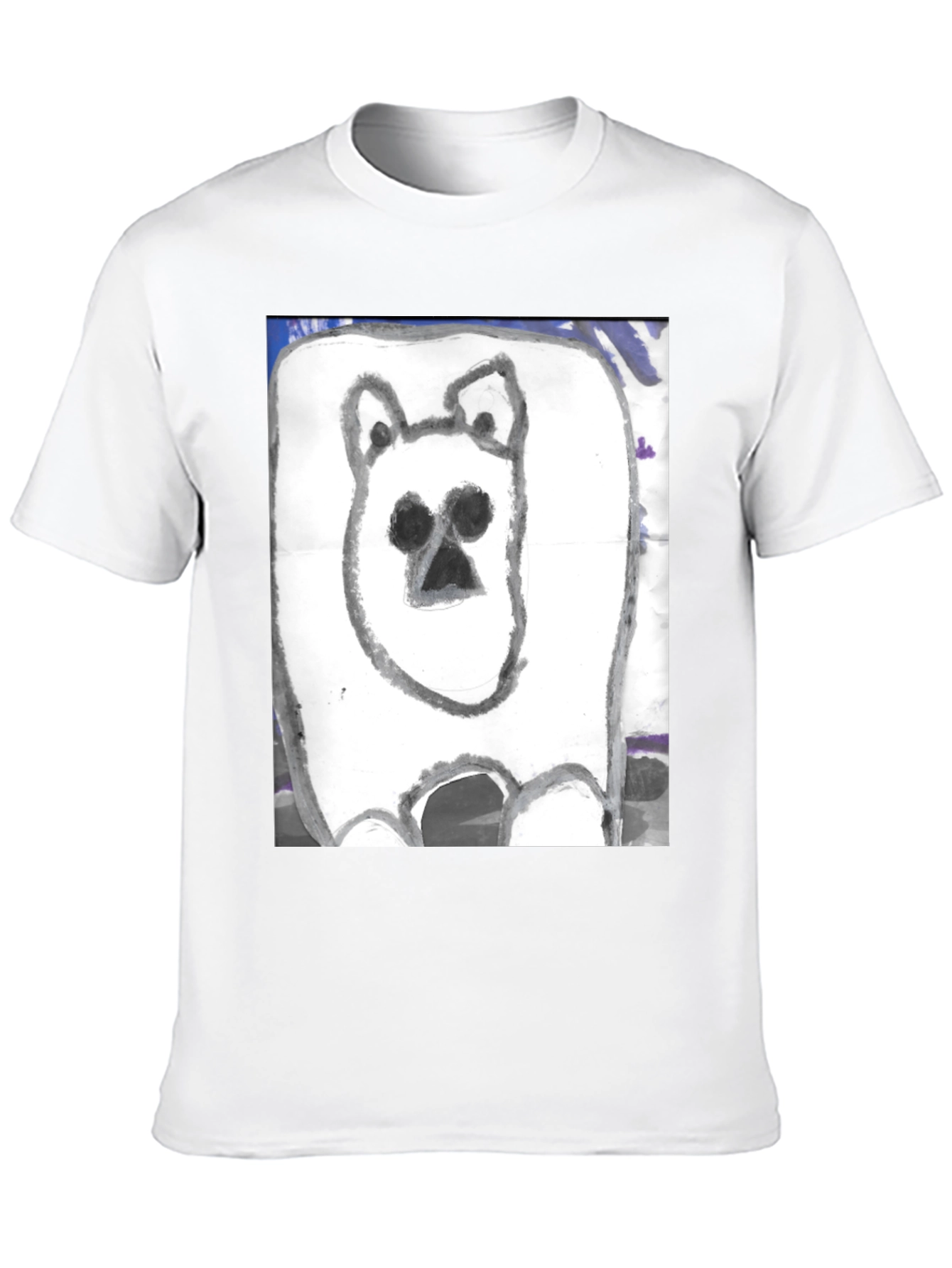 Hand-Drawn Bear Graphic T-Shirt
