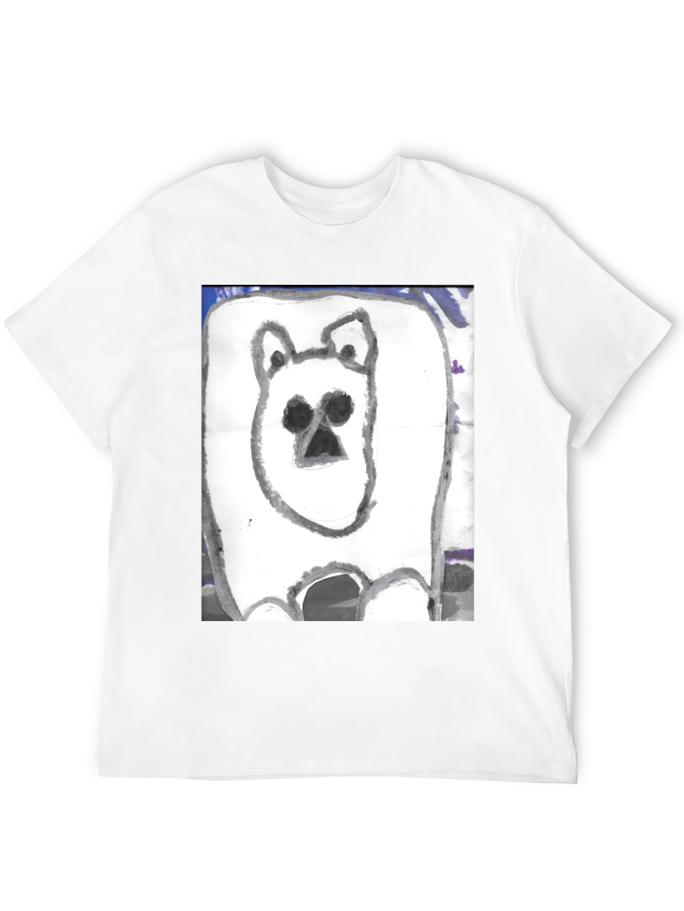 Hand-Drawn Bear Graphic T-Shirt