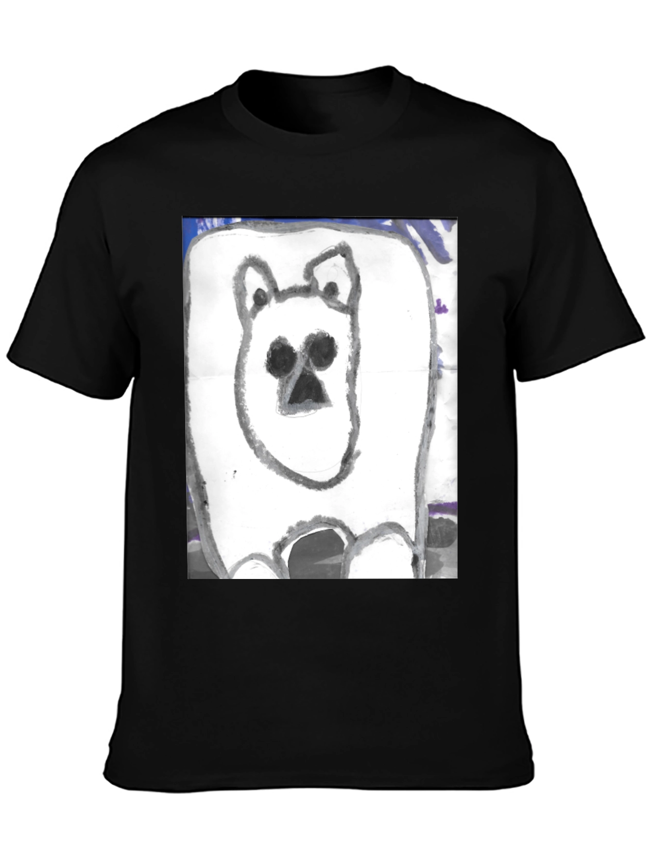 Hand-Drawn Bear Graphic T-Shirt