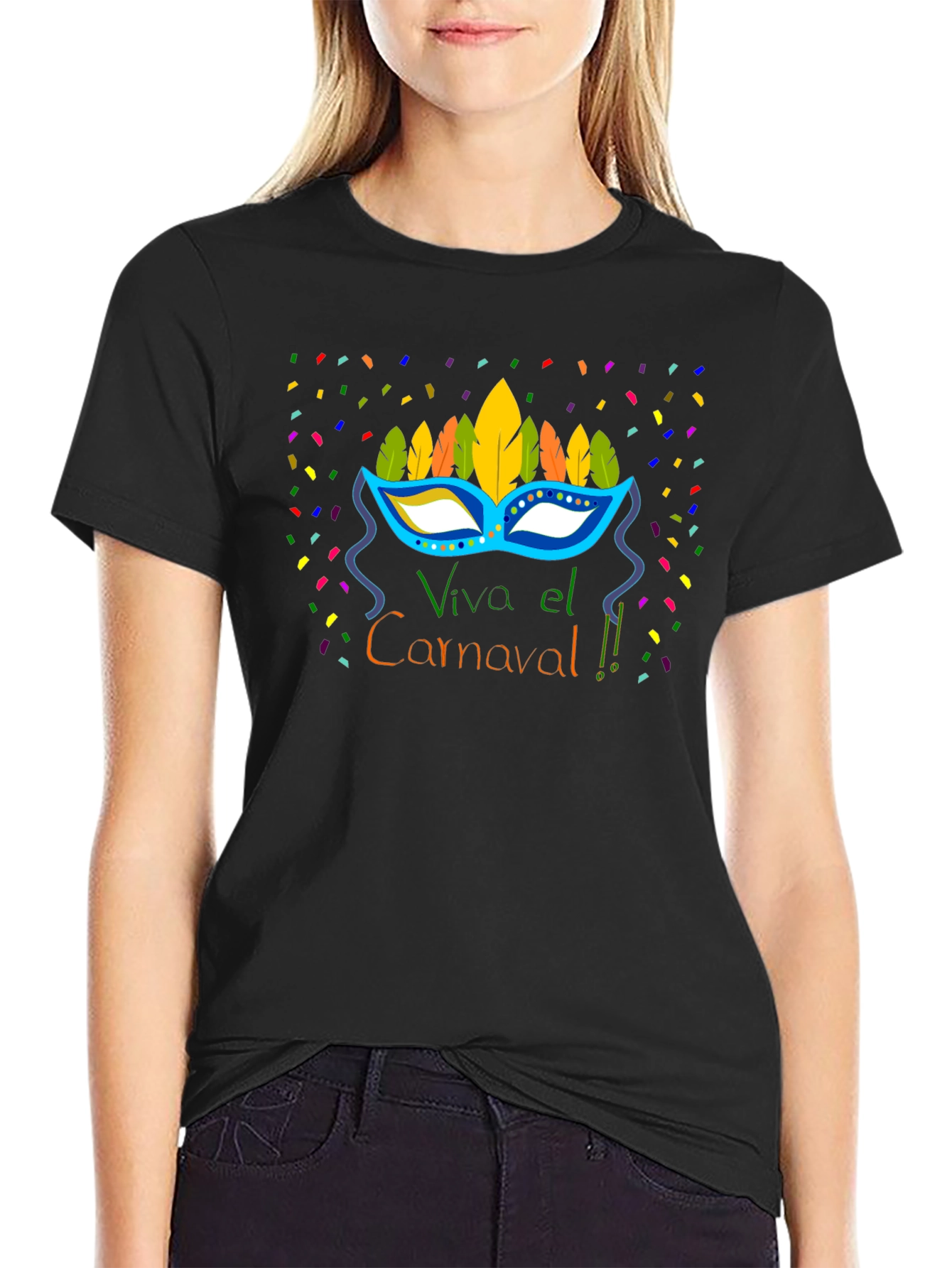 Viva el Carnaval T-Shirt - Festive Carnival Mask Design