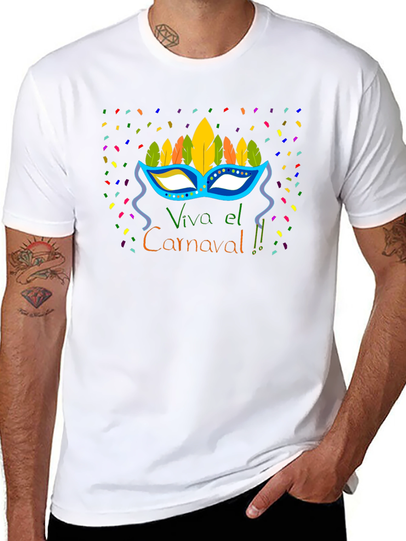 Viva el Carnaval T-Shirt - Festive Carnival Mask Design
