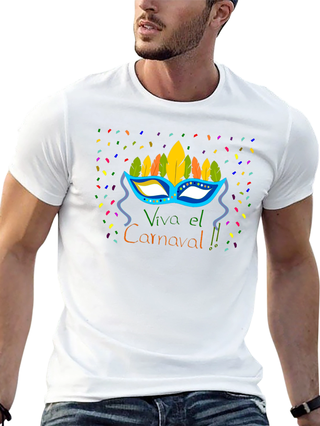 Viva el Carnaval T-Shirt - Festive Carnival Mask Design