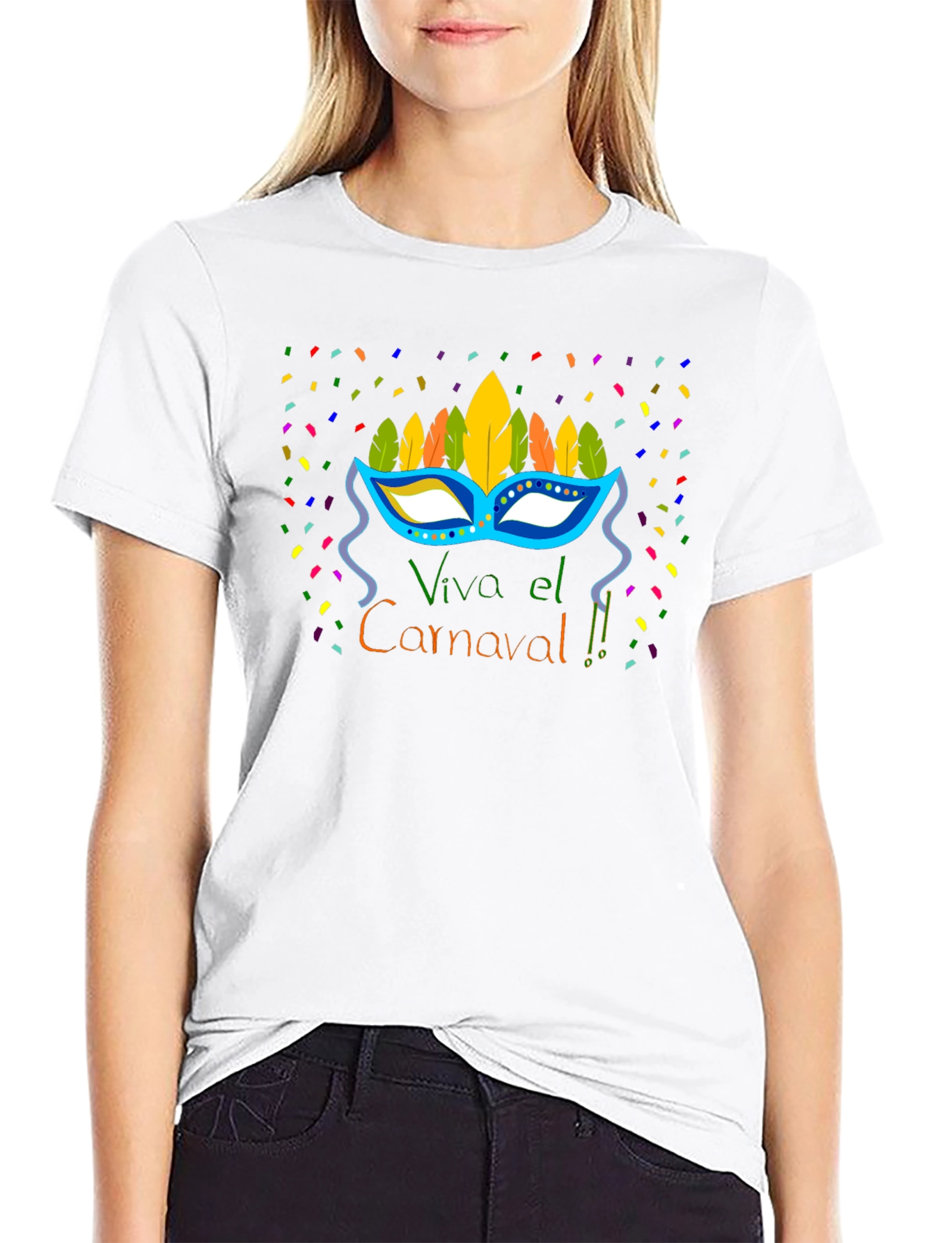 Viva el Carnaval T-Shirt - Festive Carnival Mask Design