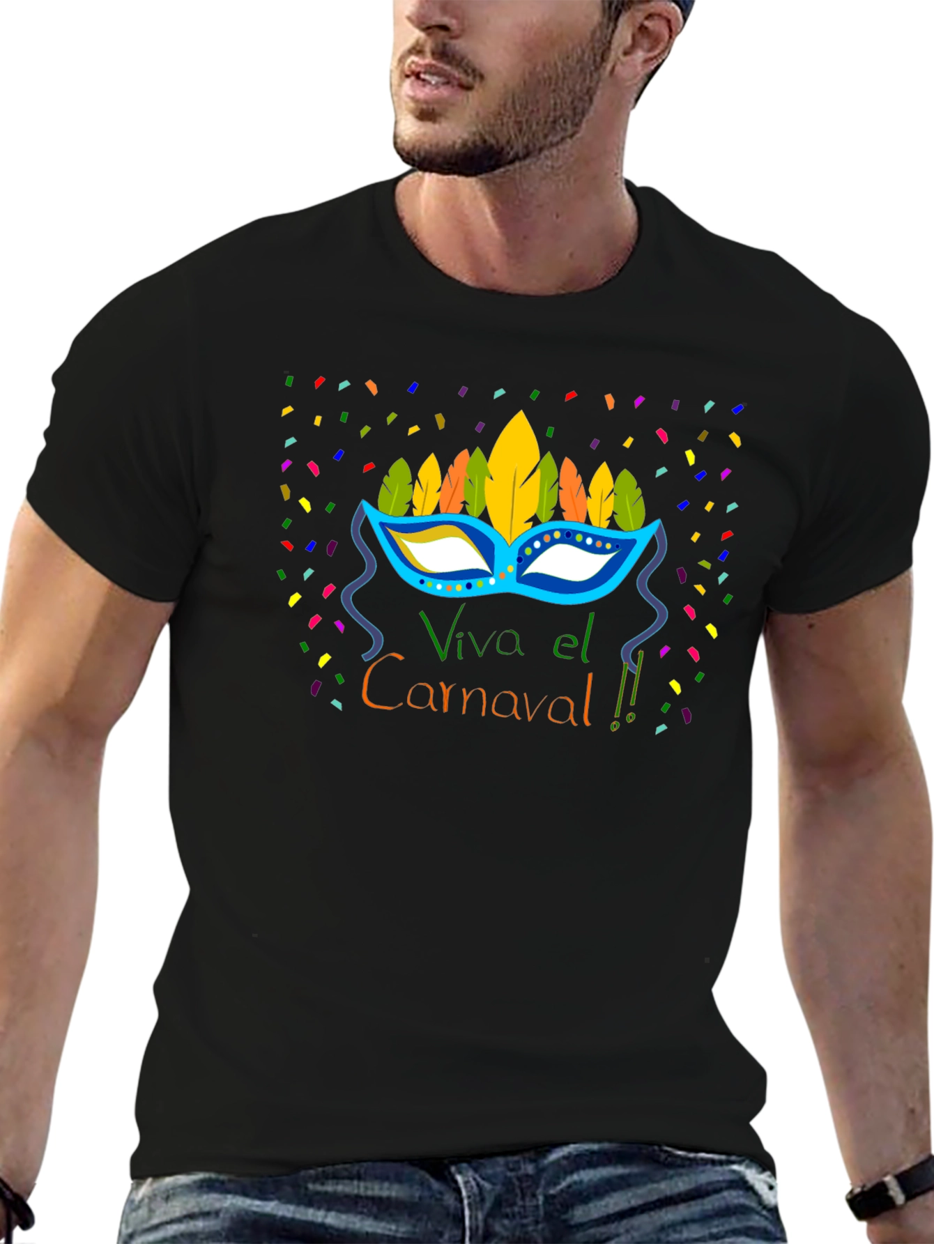 Viva el Carnaval T-Shirt - Festive Carnival Mask Design