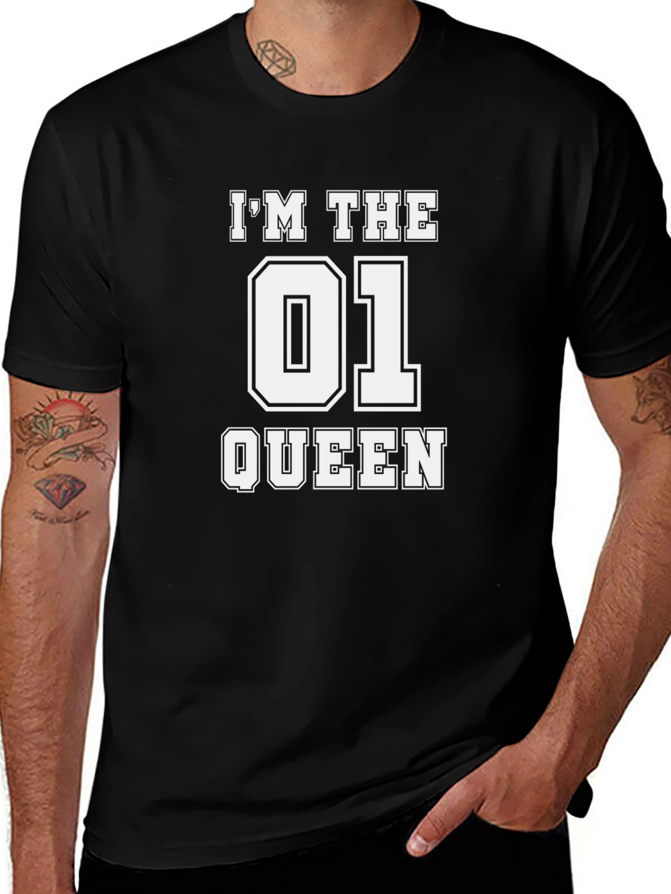 Im the 01 Queen Black T-Shirt