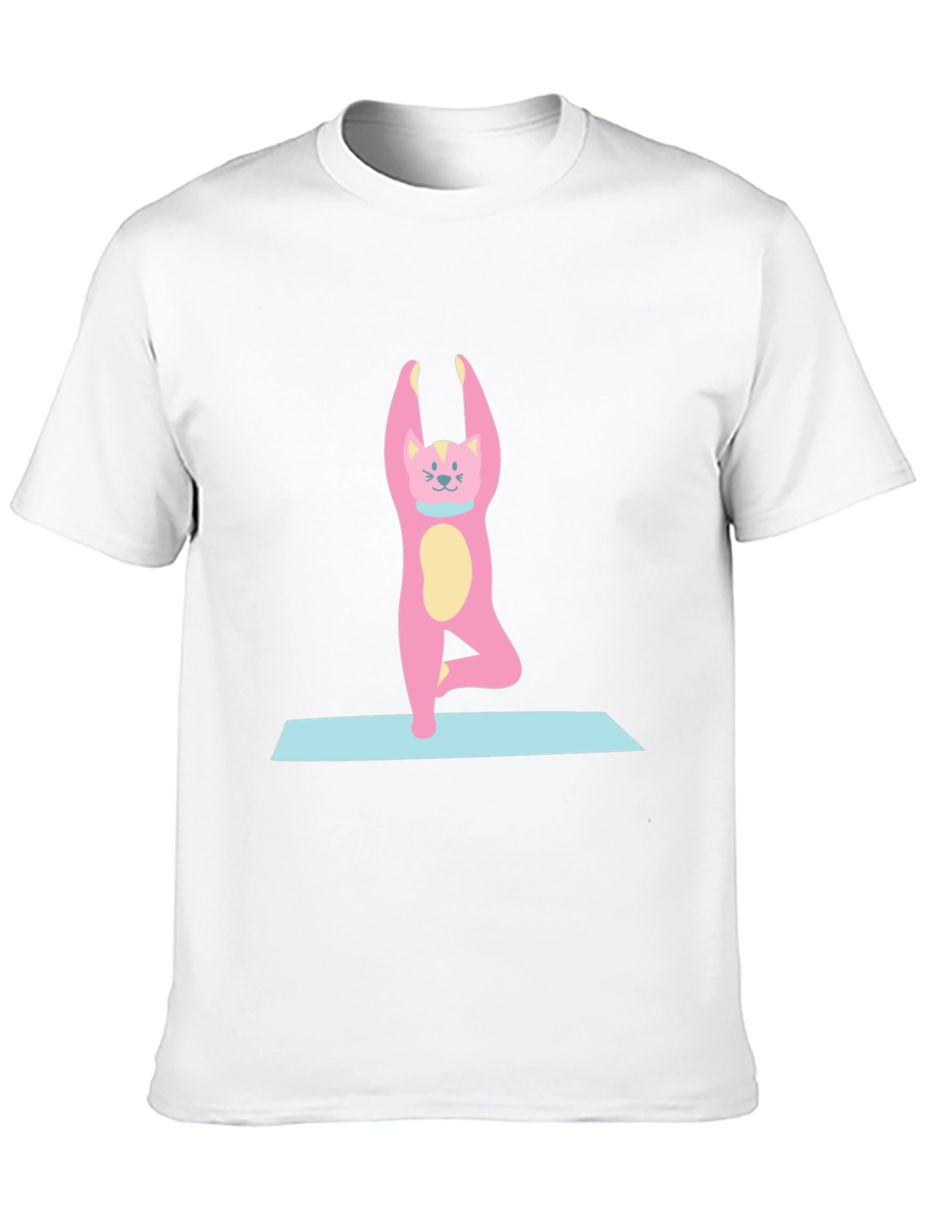 Yoga Cat T-Shirt - Black Cotton Tee