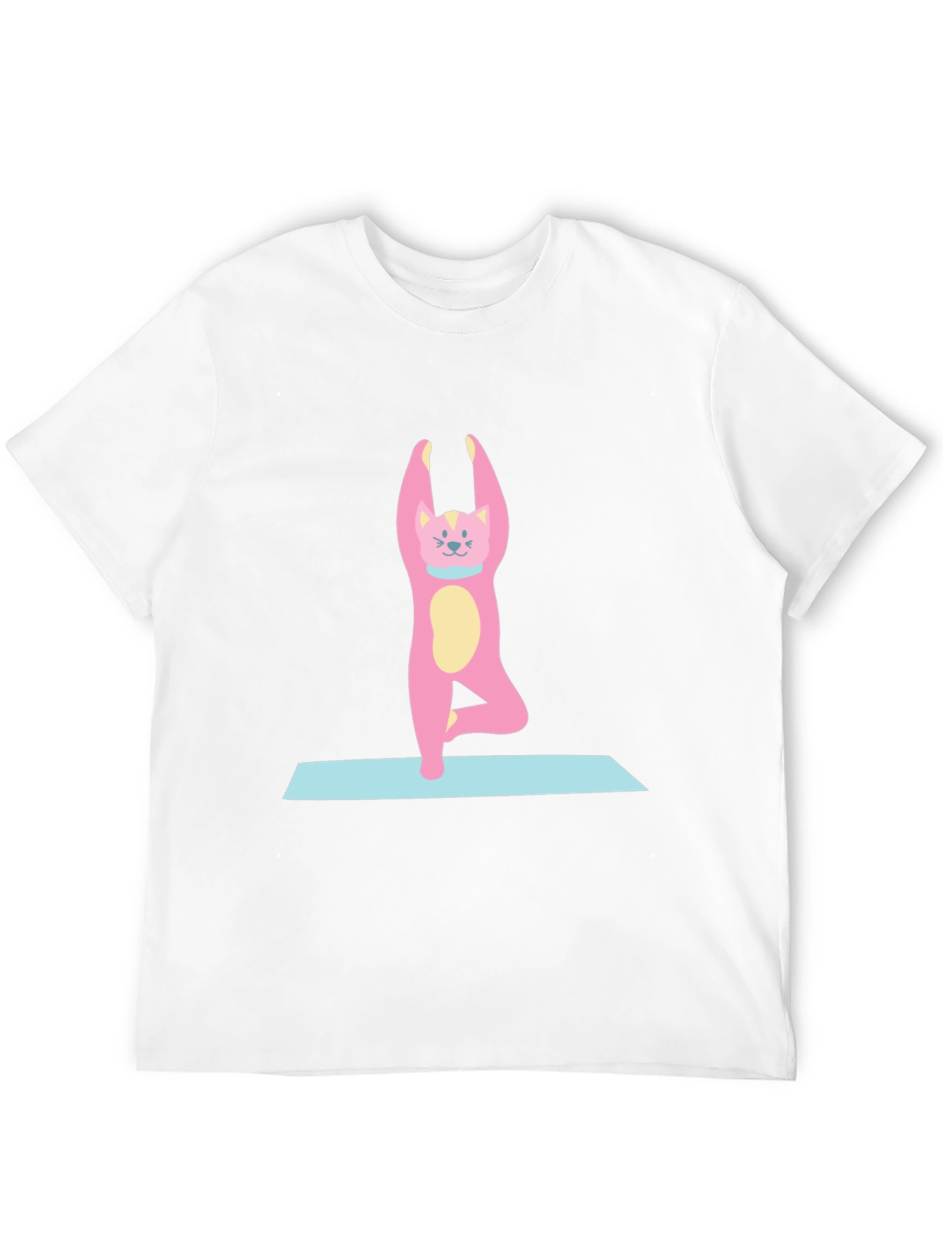 Yoga Cat T-Shirt - Black Cotton Tee