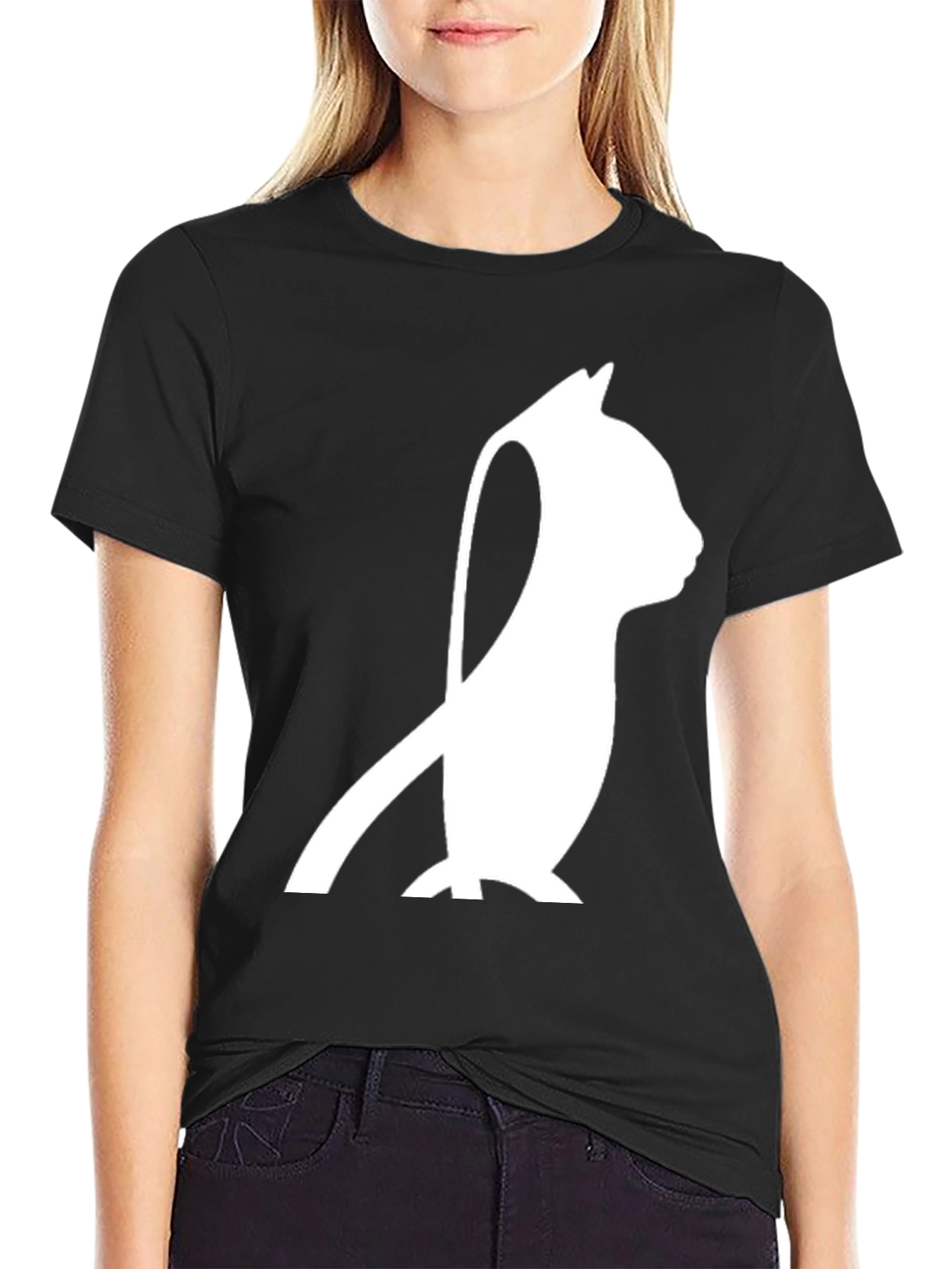 Black Cat Silhouette T-Shirt