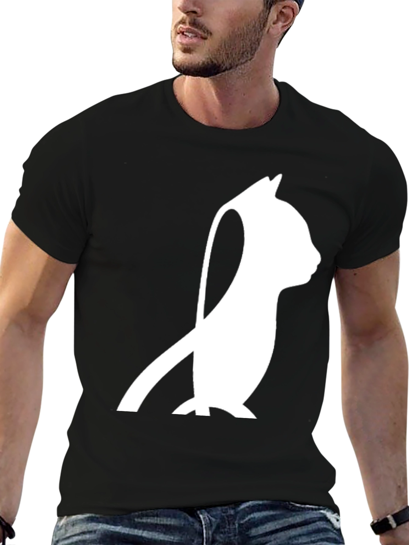 Black Cat Silhouette T-Shirt