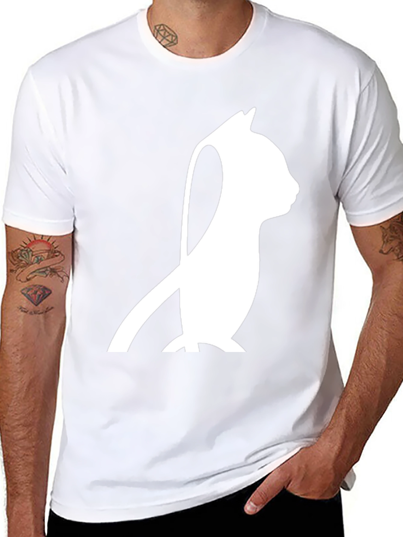 Black Cat Silhouette T-Shirt