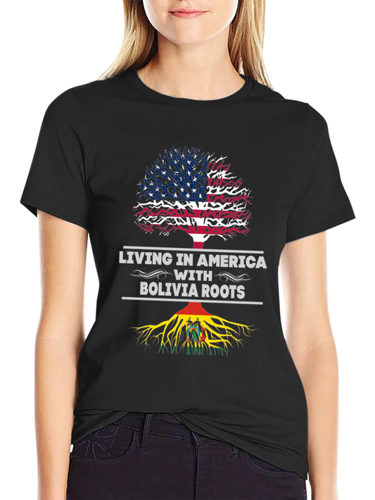America Bolivia Roots Tree Mens T-Shirt
