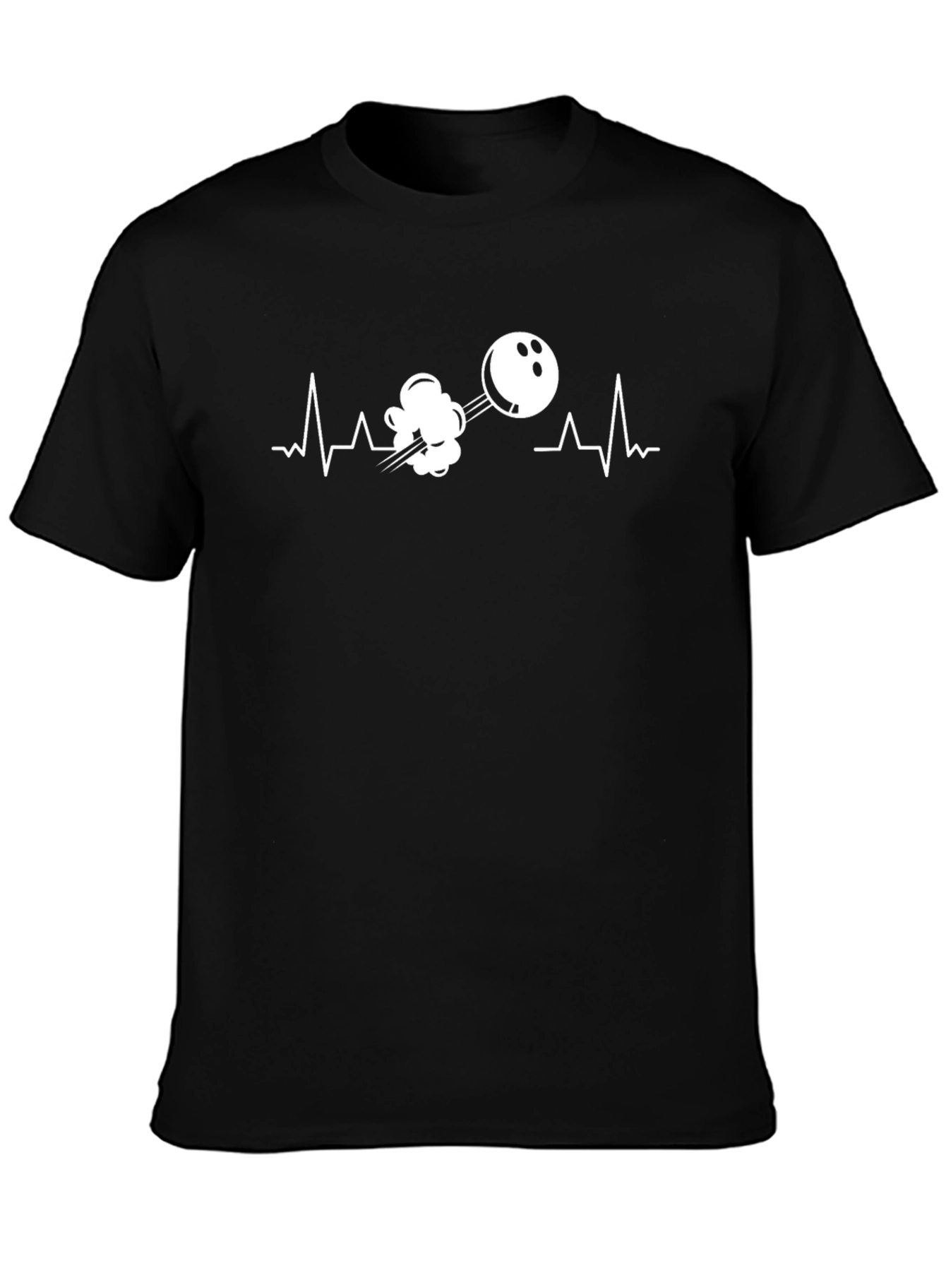 Bowling Heartbeat Graphic T-Shirt - Strike Your Style!