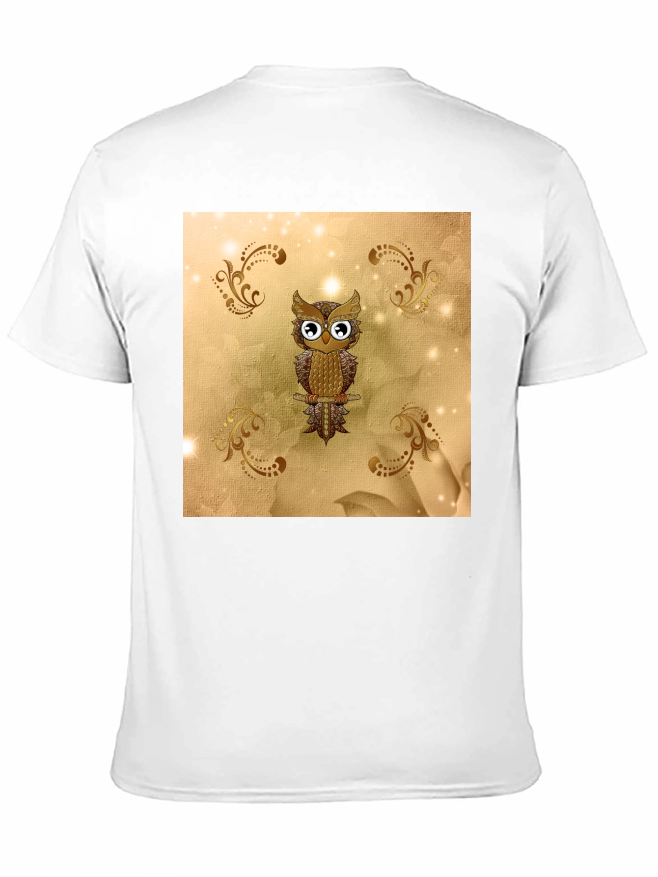 Owl Graphic Tee - Stylish Mens Black T-Shirt