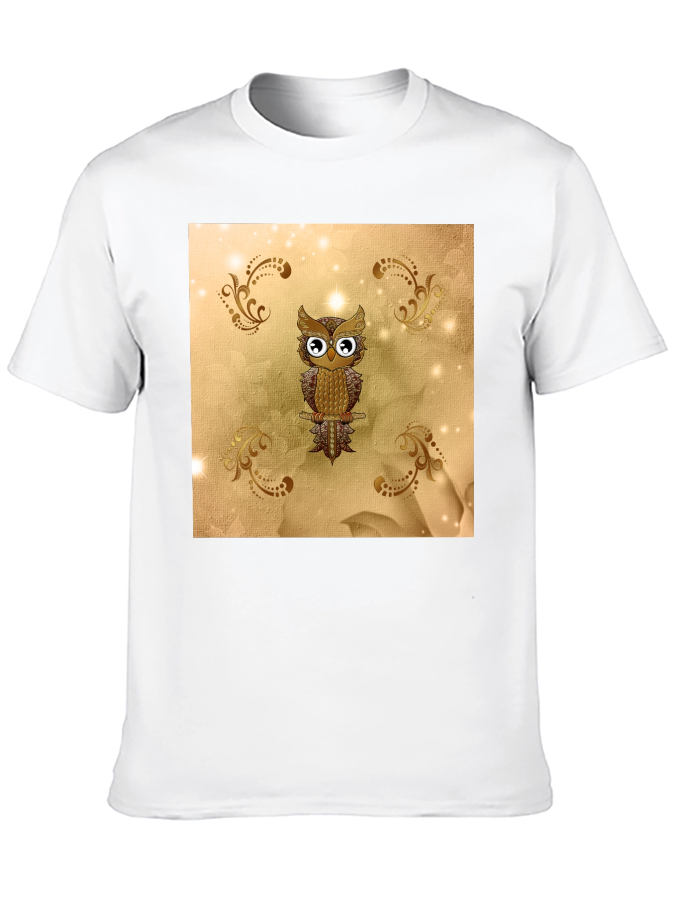 Owl Graphic Tee - Stylish Mens Black T-Shirt