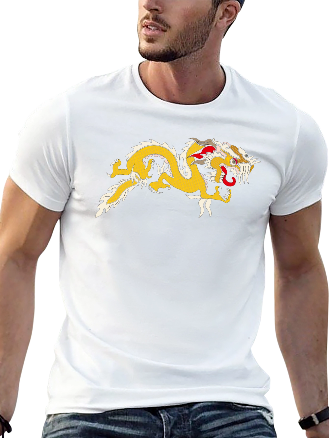Dragon Graphic Tee - Black Cotton Comfort