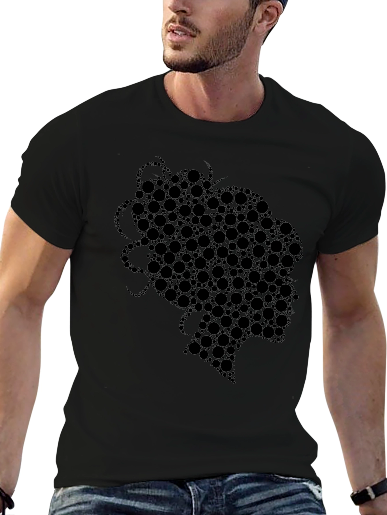 Abstract Woman Portrait Tee - Stylish Graphic T-Shirt