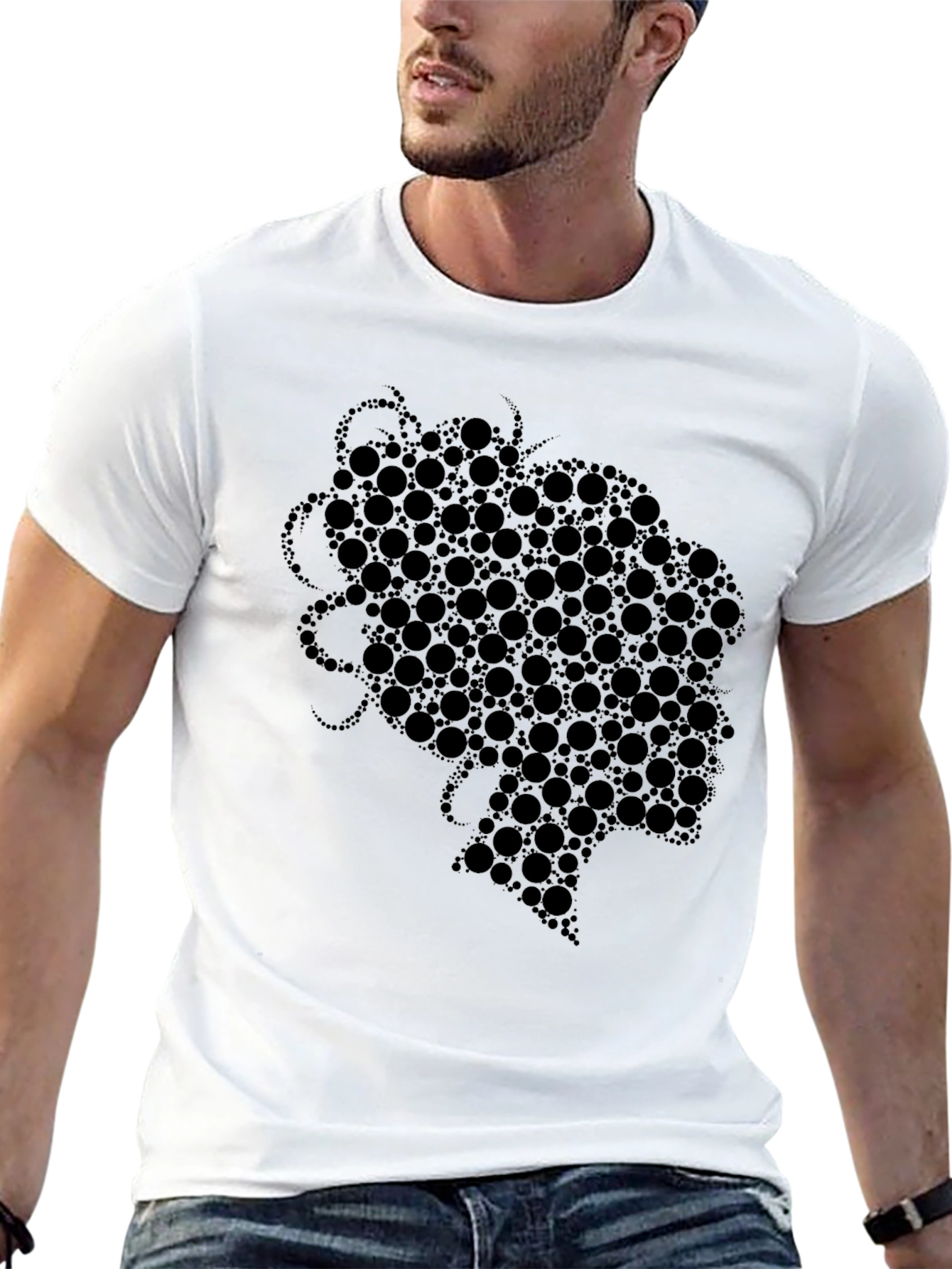 Abstract Woman Portrait Tee - Stylish Graphic T-Shirt