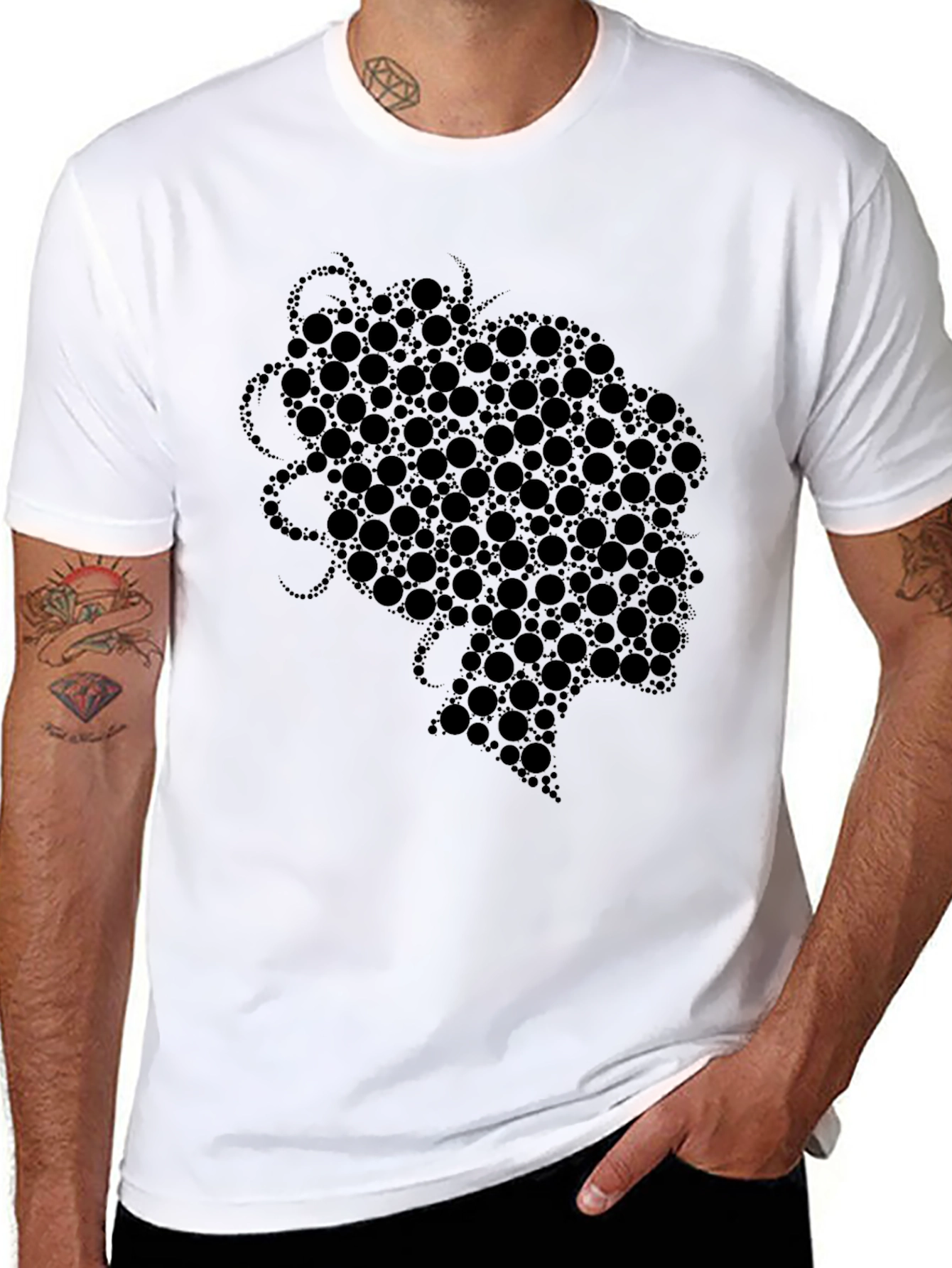 Abstract Woman Portrait Tee - Stylish Graphic T-Shirt