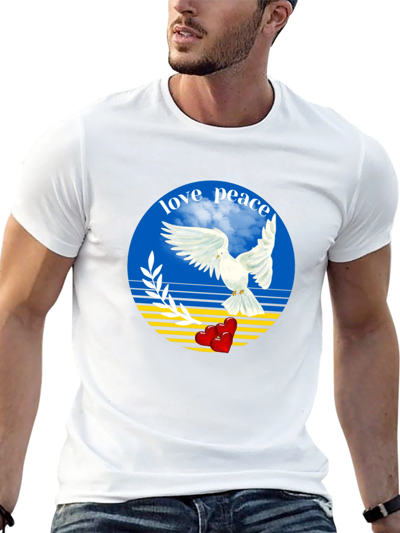 Love and Peace Ukraine Dove T-Shirt