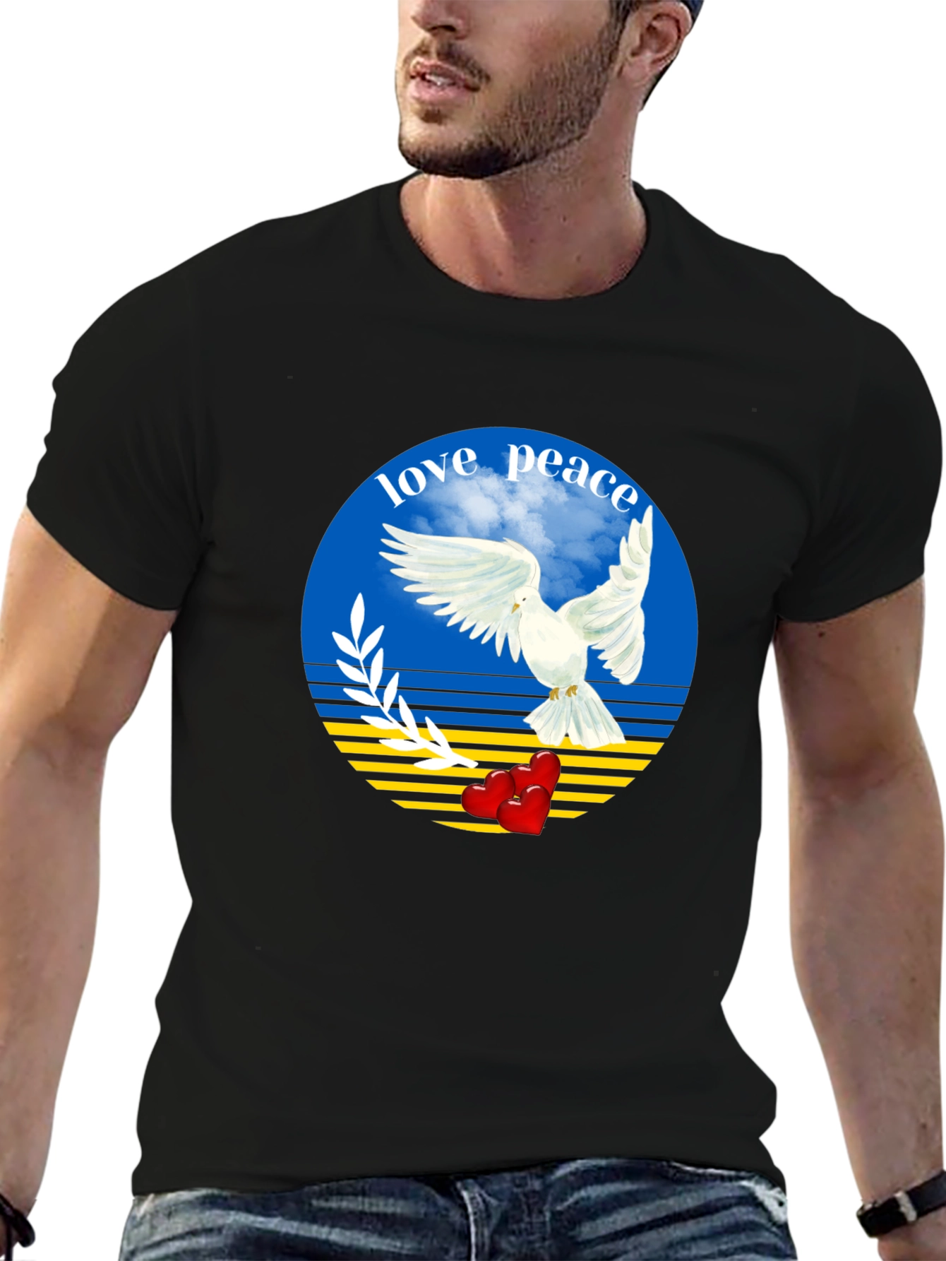 Love and Peace Ukraine Dove T-Shirt