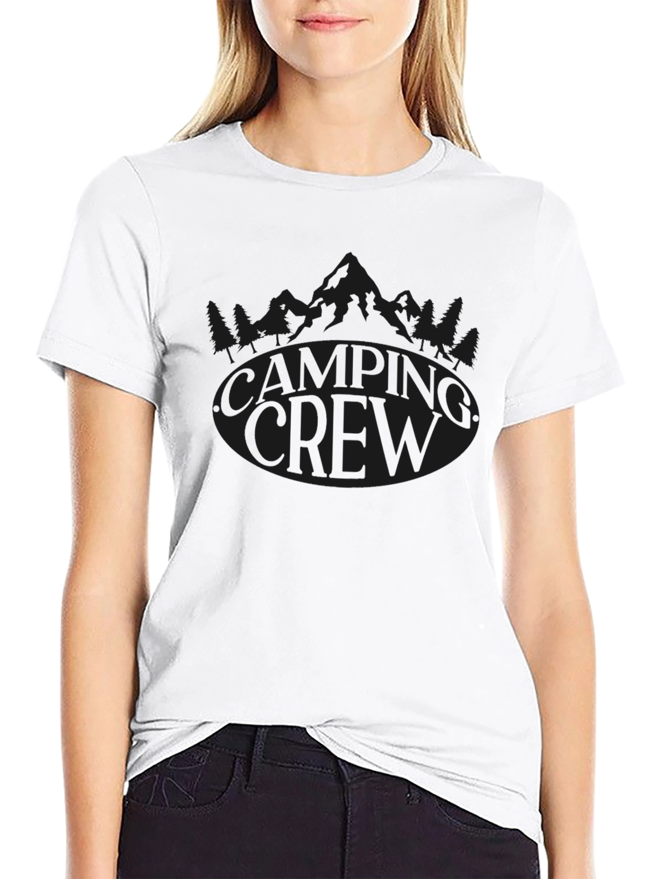Camping Crew Graphic Tee - Black