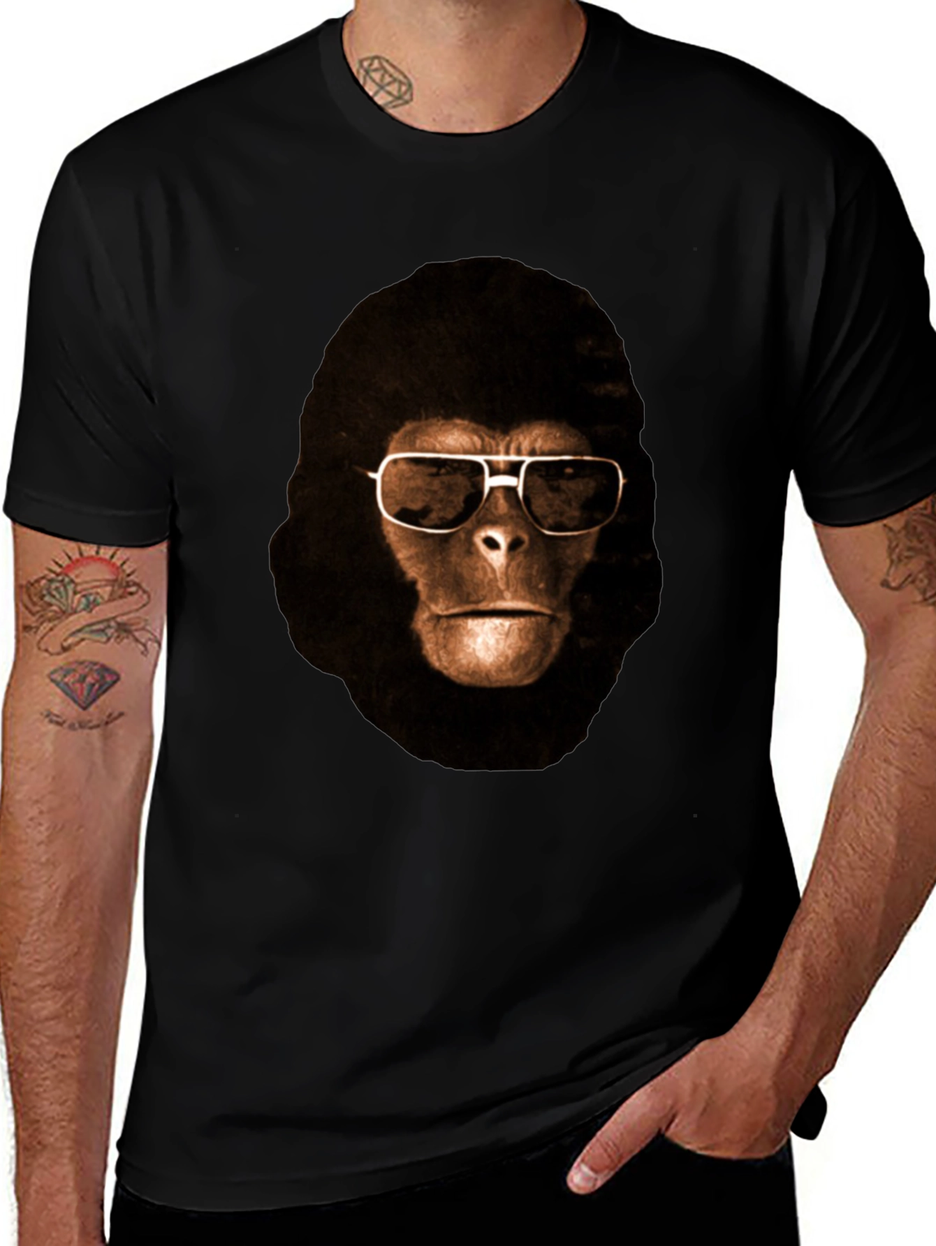 Ape with Sunglasses Graphic T-Shirt