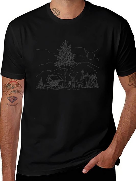 Black Nature Graphic Tee