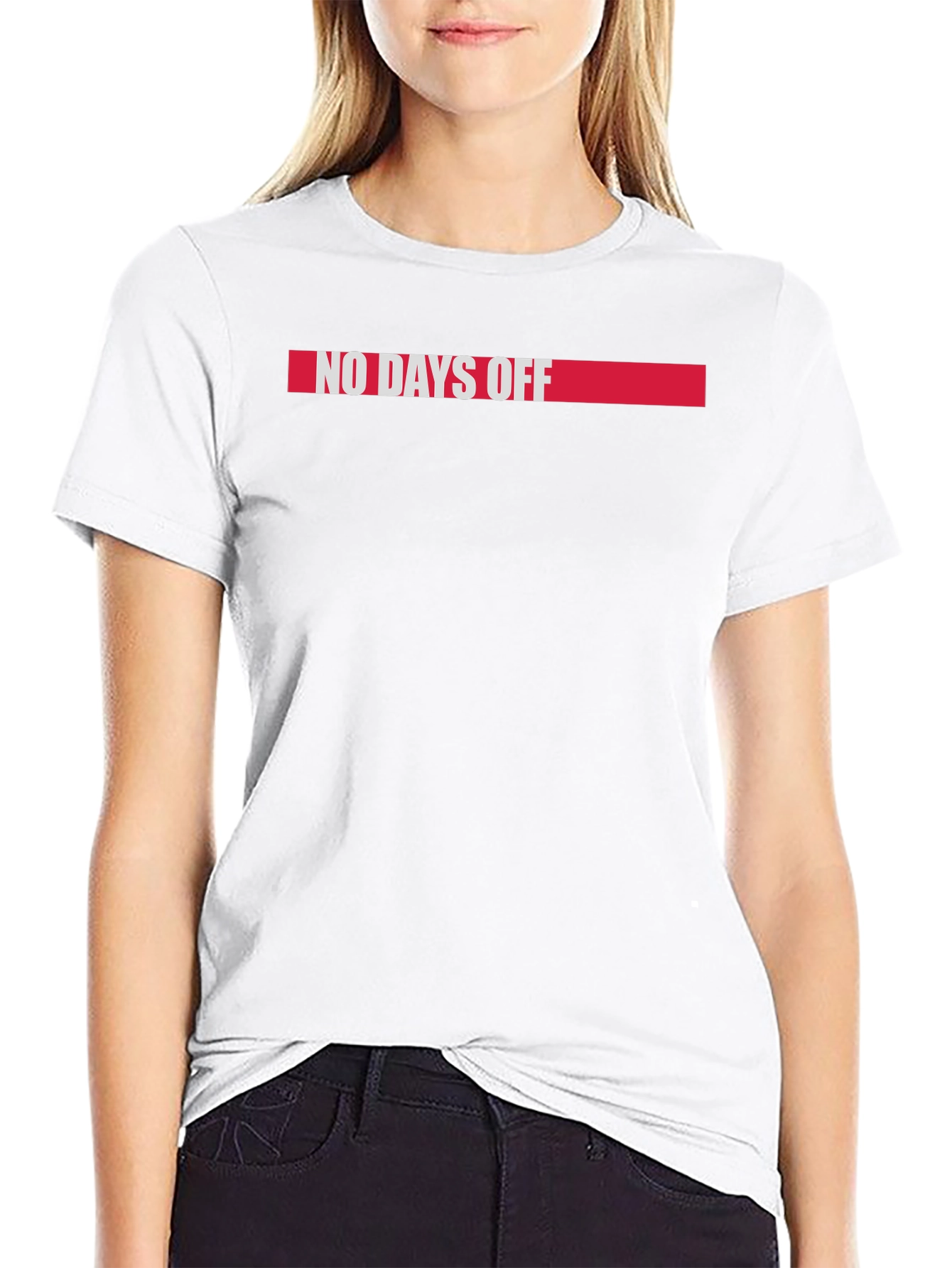 No Days Off Graphic Tee - Black Cotton Blend