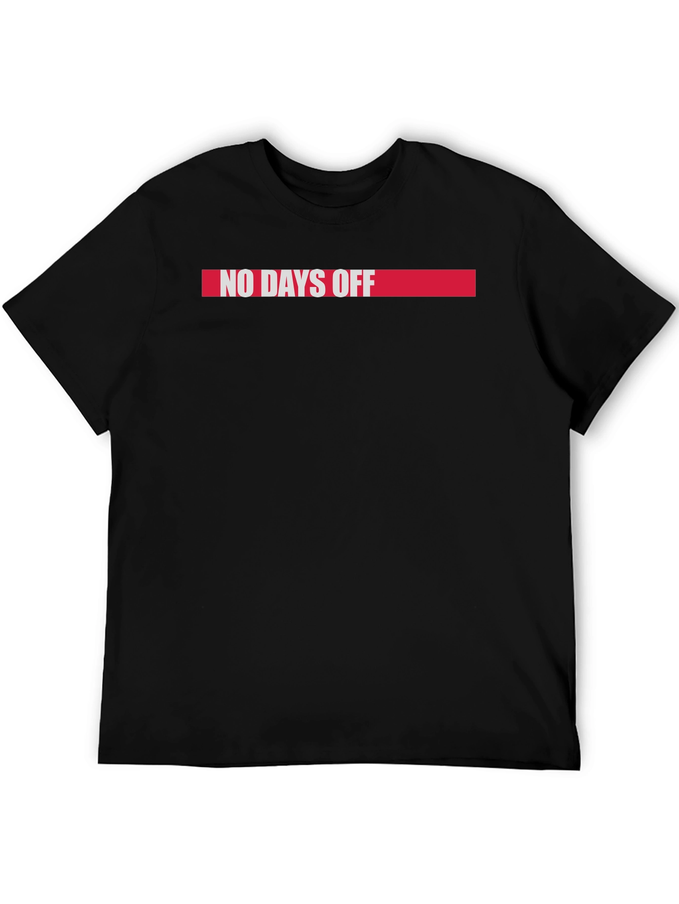 No Days Off Graphic Tee - Black Cotton Blend
