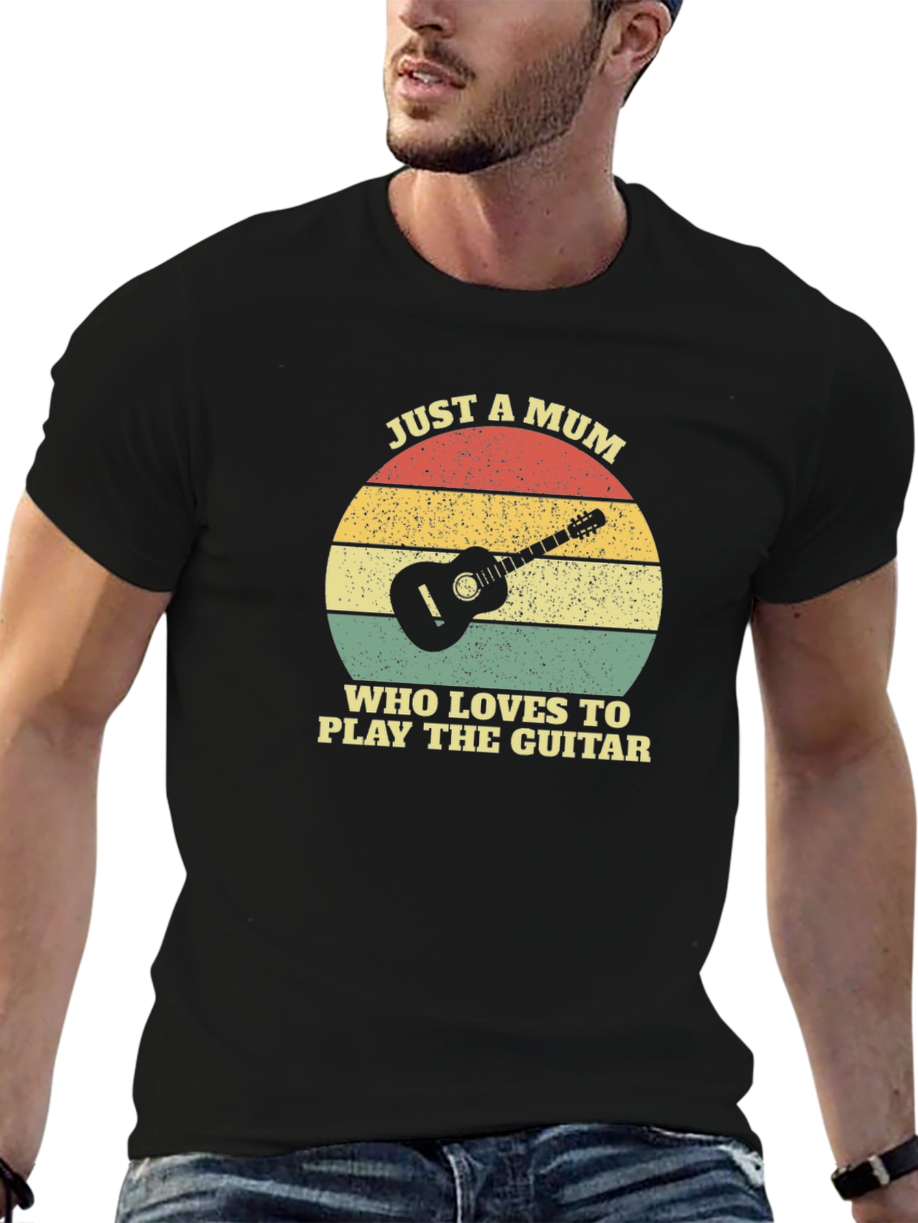Just A Mum Guitar Lover Graphic T-Shirt