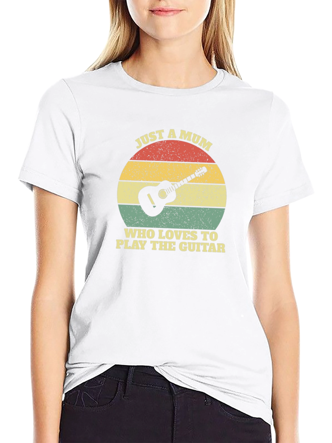 Just A Mum Guitar Lover Graphic T-Shirt