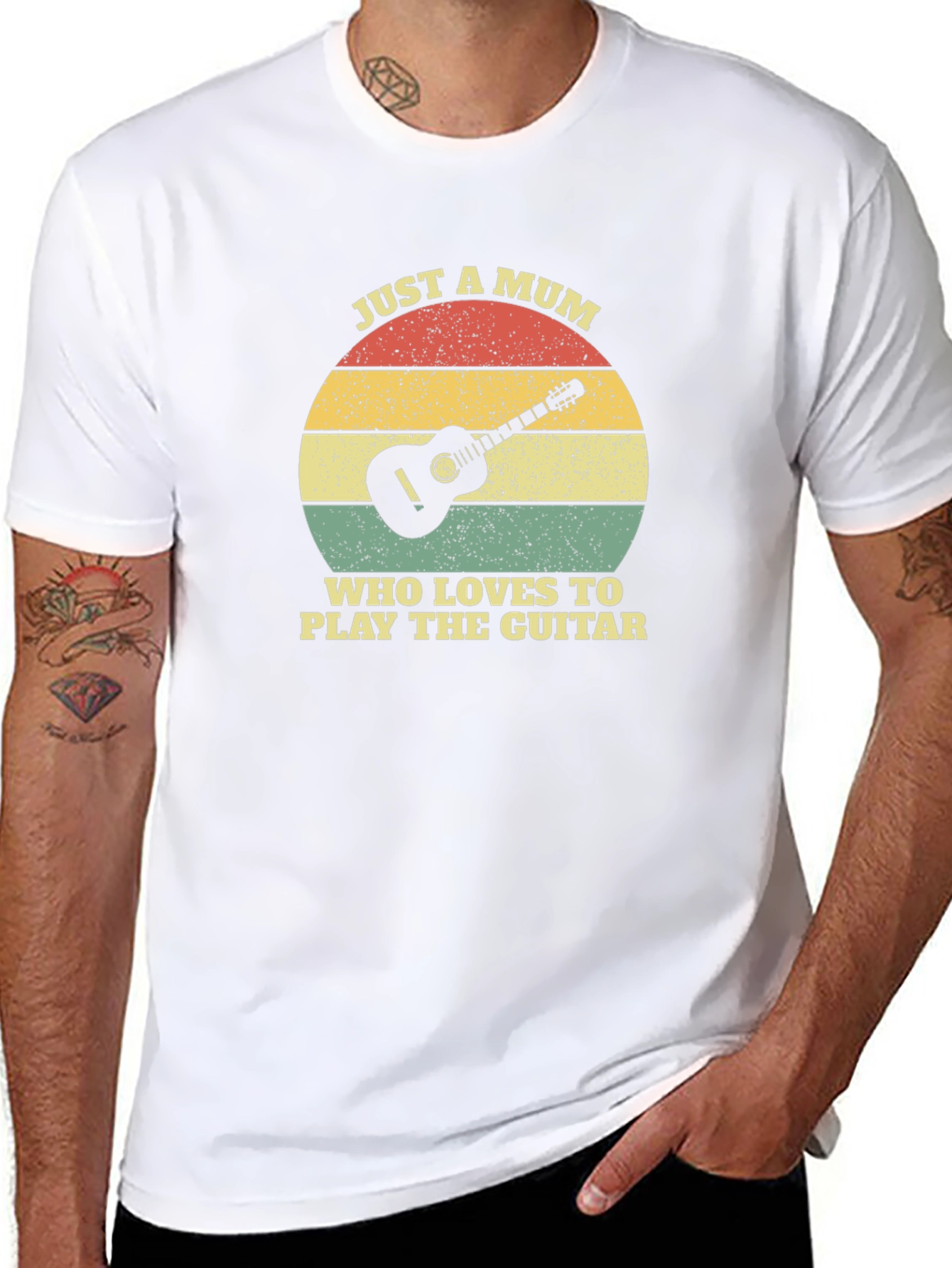 Just A Mum Guitar Lover Graphic T-Shirt