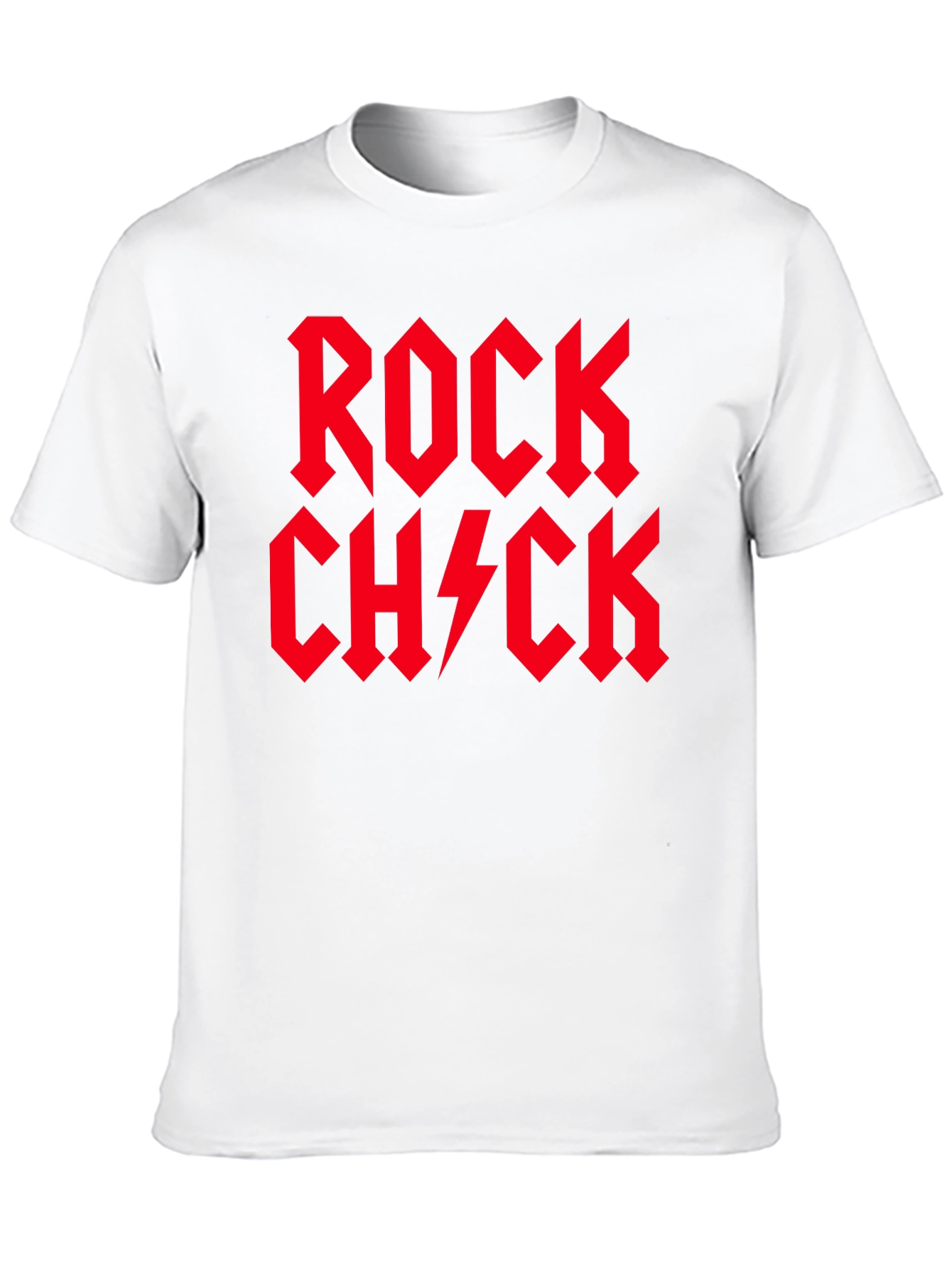 Rock Chick T-Shirt - Red Graphic Print