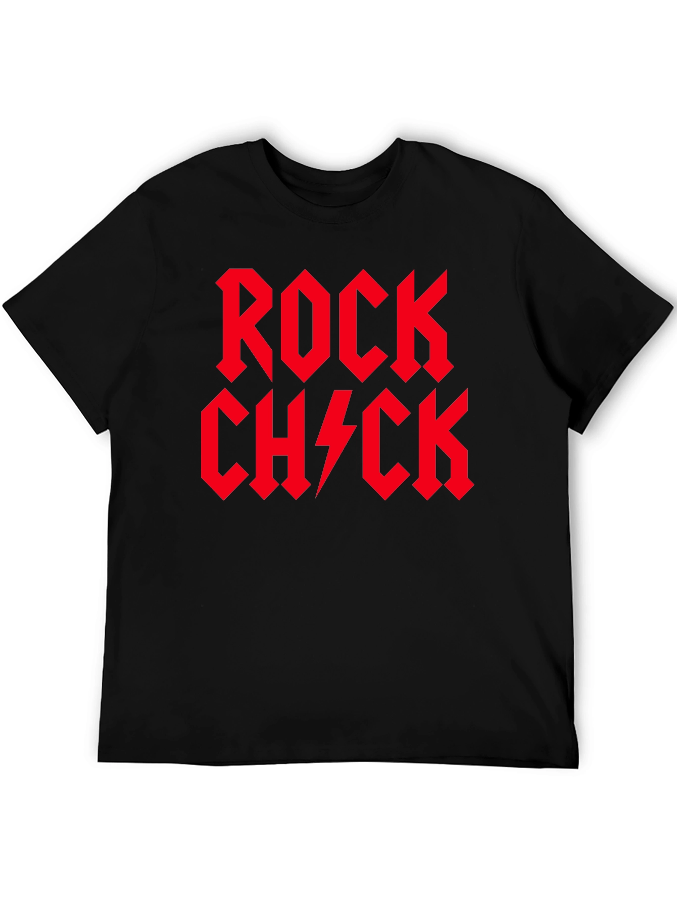 Rock Chick T-Shirt - Red Graphic Print