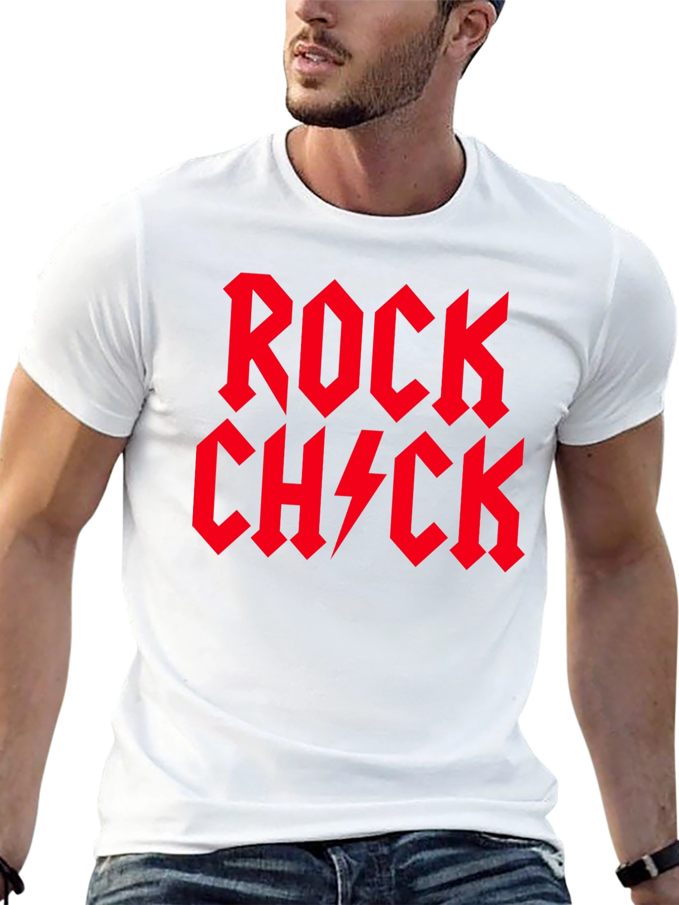 Rock Chick T-Shirt - Red Graphic Print