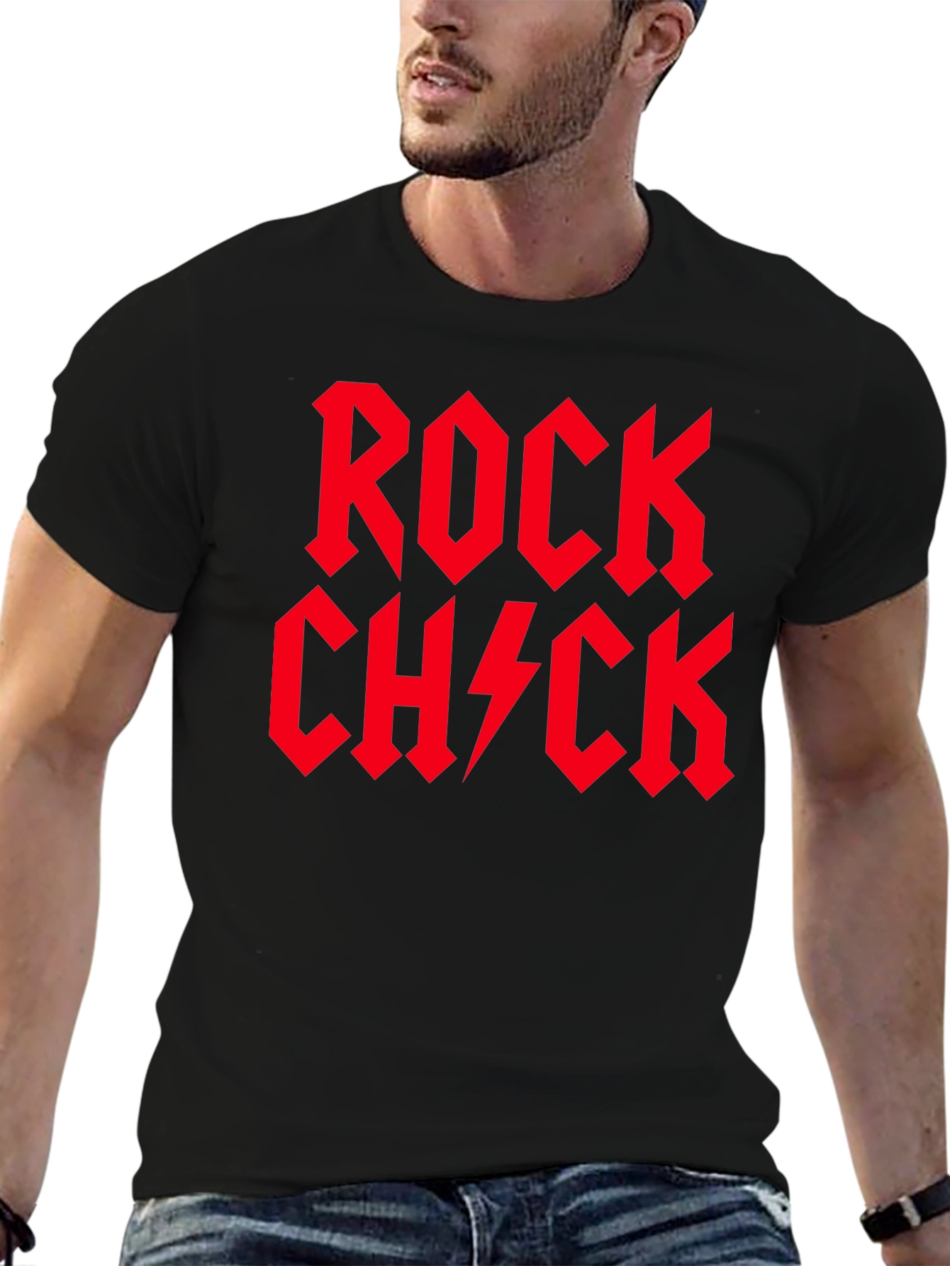 Rock Chick T-Shirt - Red Graphic Print
