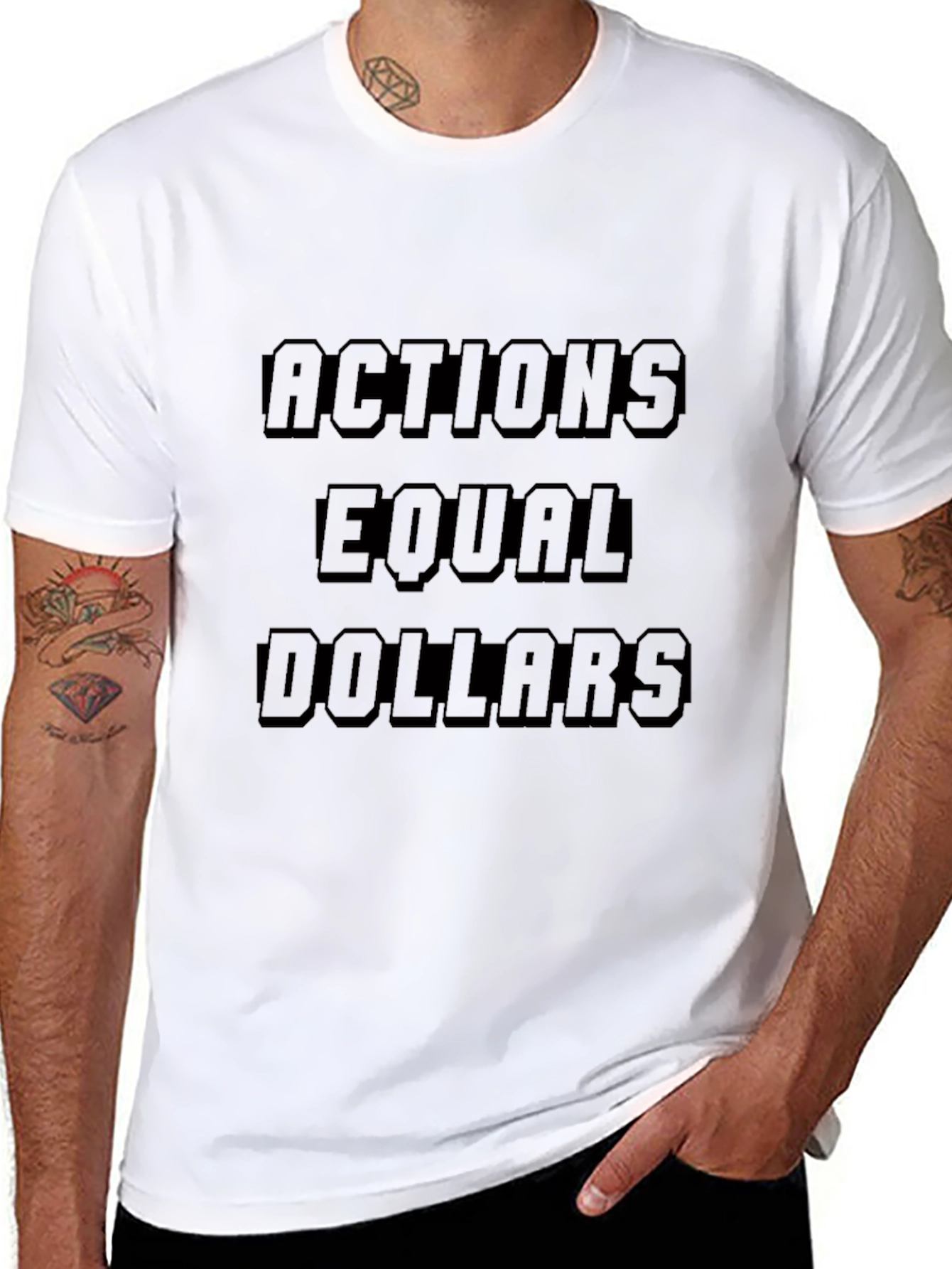 Actions Equal Dollars Graphic Tee